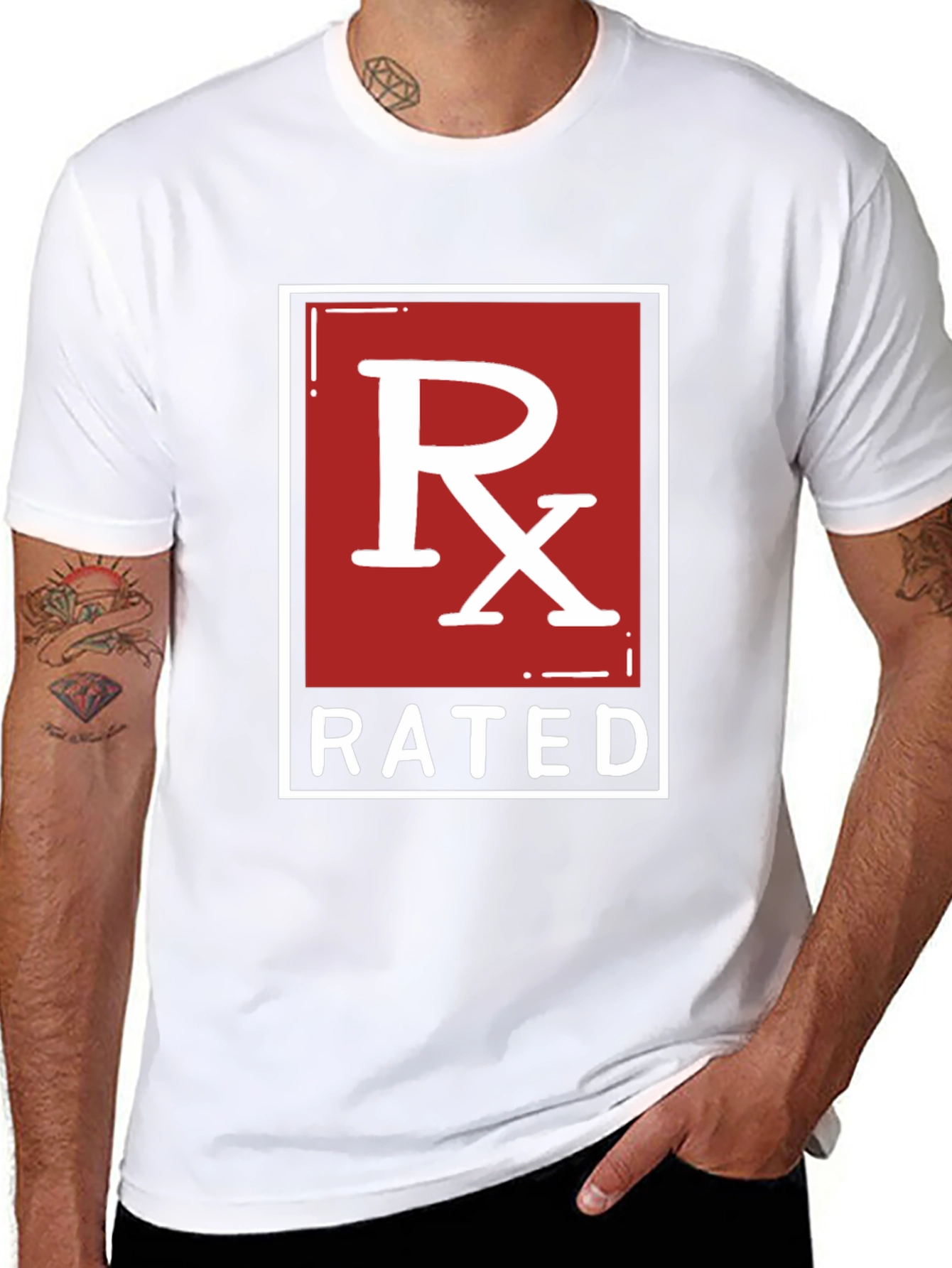 RX Rated Graphic Tee - Black Cotton T-Shirt