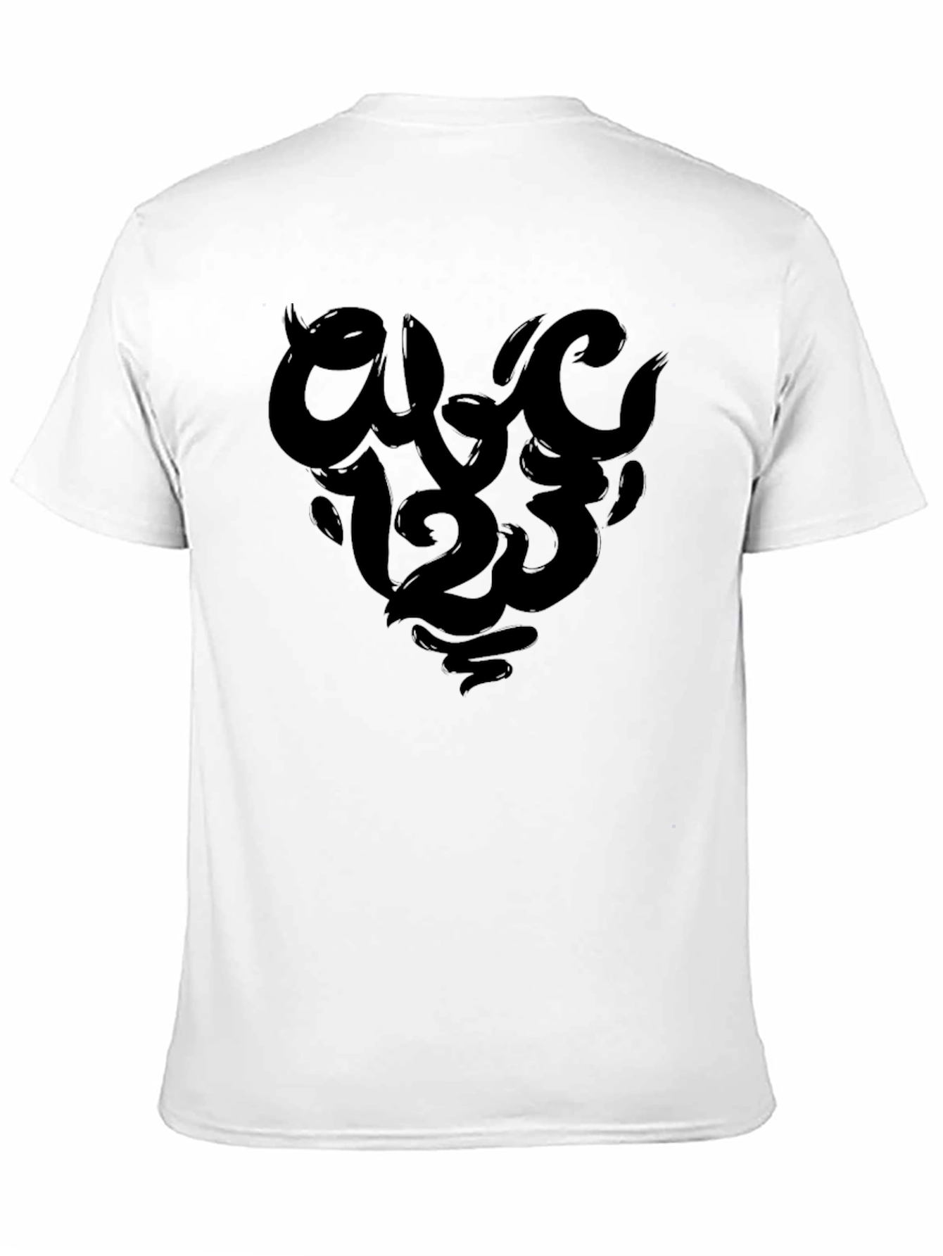 Bold Black Graphic Tee - Number Design