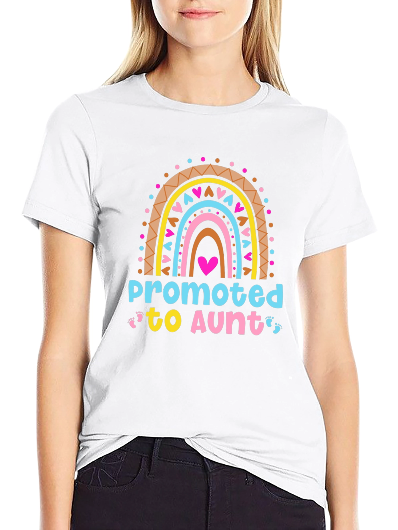 Promoted to Aunt T-Shirt - New Auntie Gift