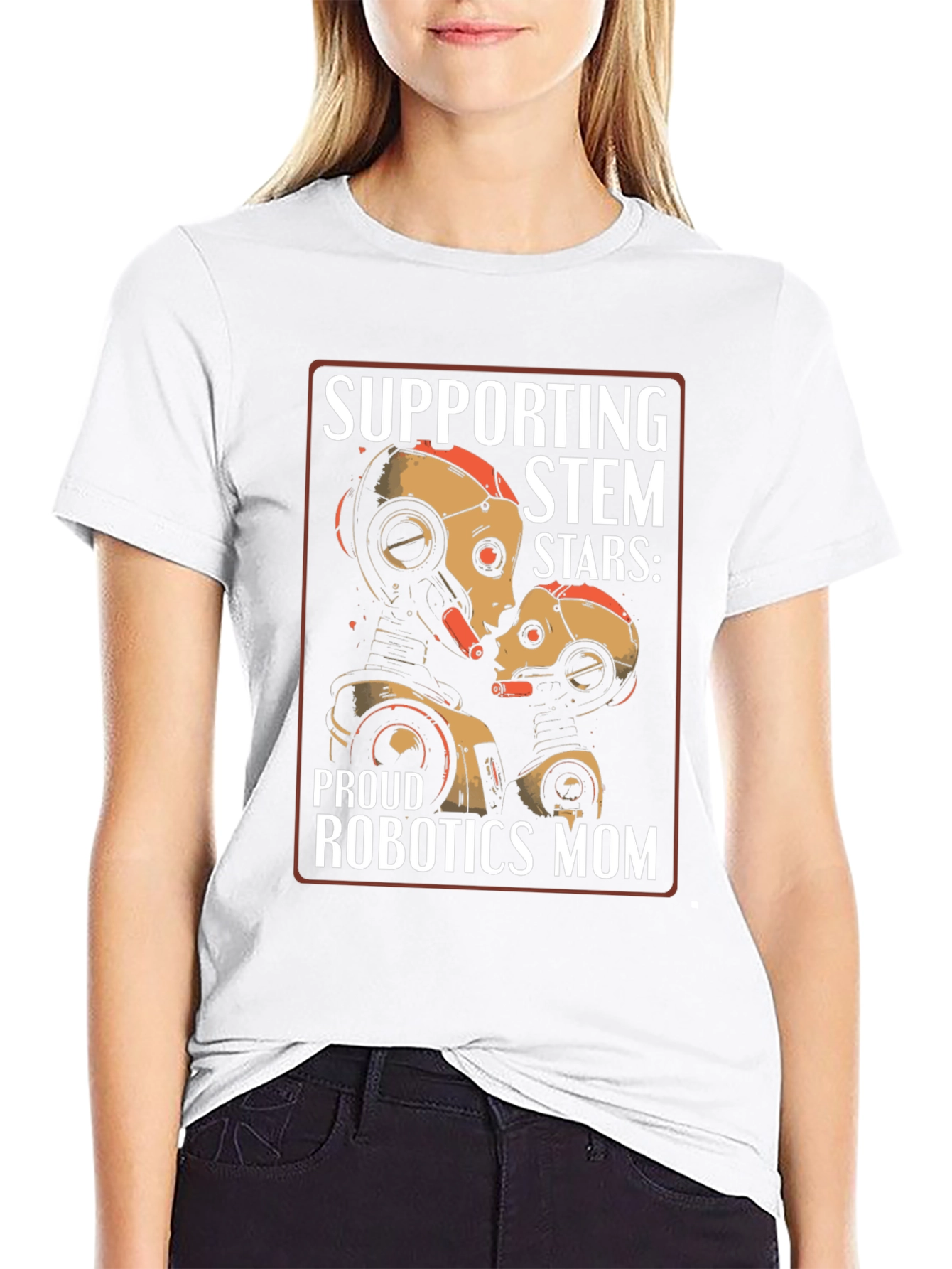 Proud Robotics Mom STEM Stars T-Shirt