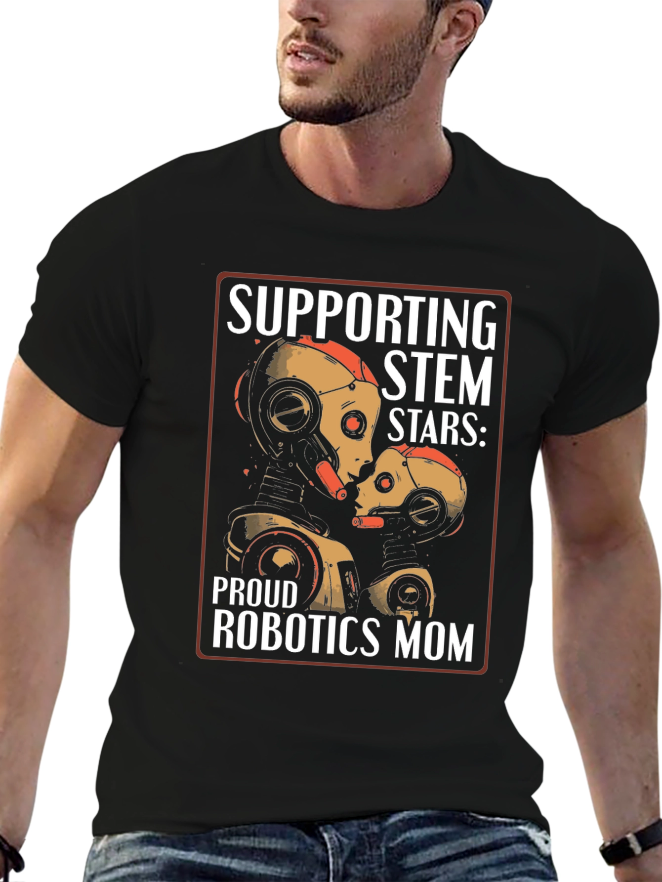 Proud Robotics Mom STEM Stars T-Shirt
