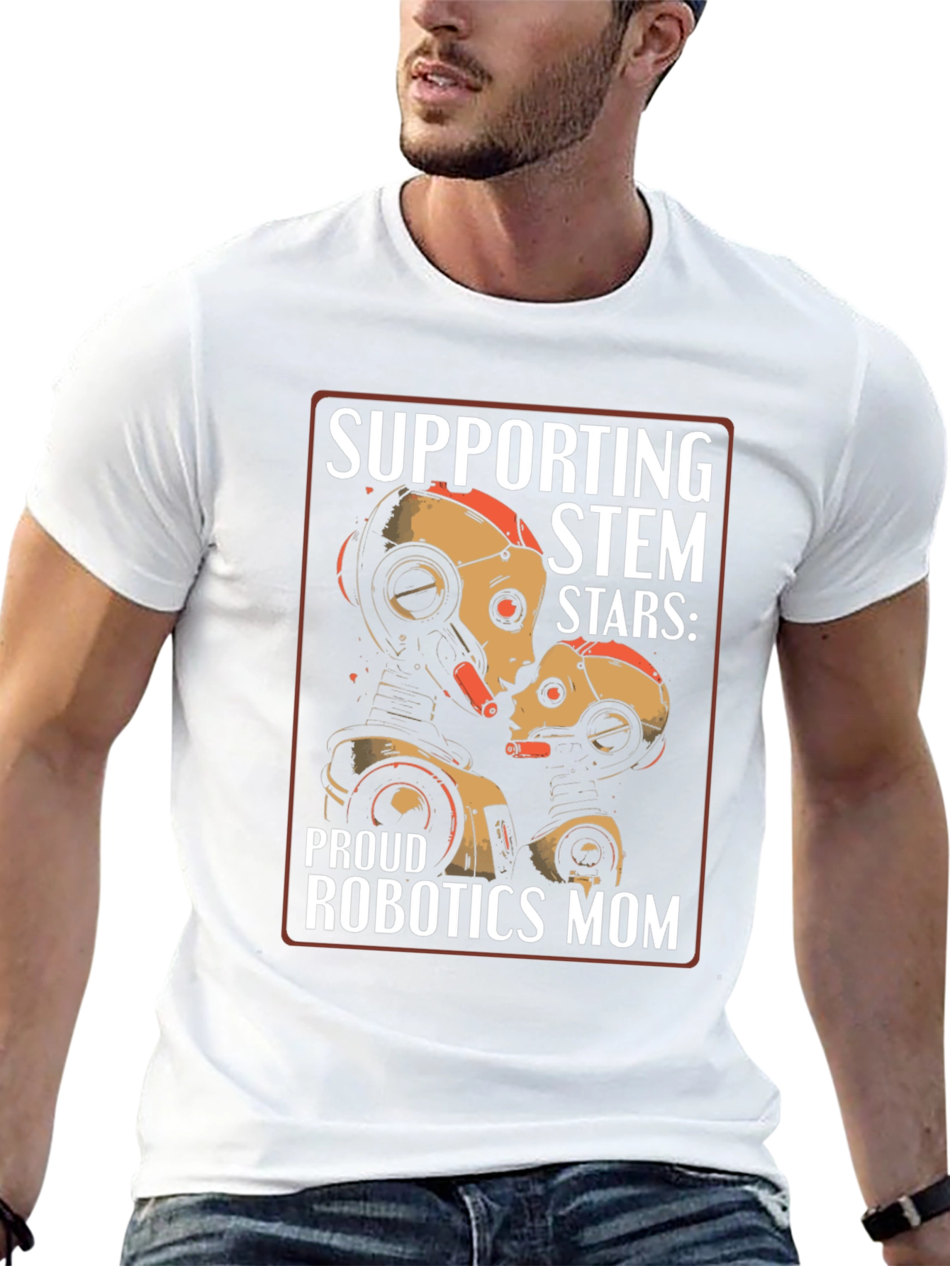 Proud Robotics Mom STEM Stars T-Shirt