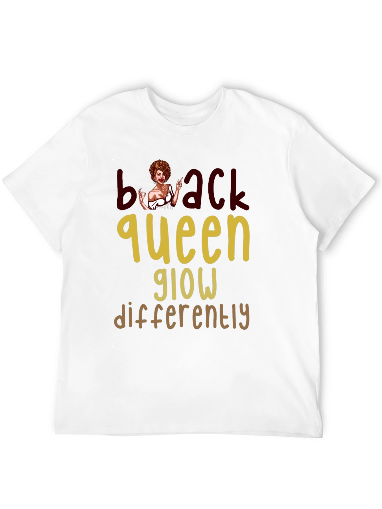Black Queen Glow T-Shirt - Stylish Graphic Tee