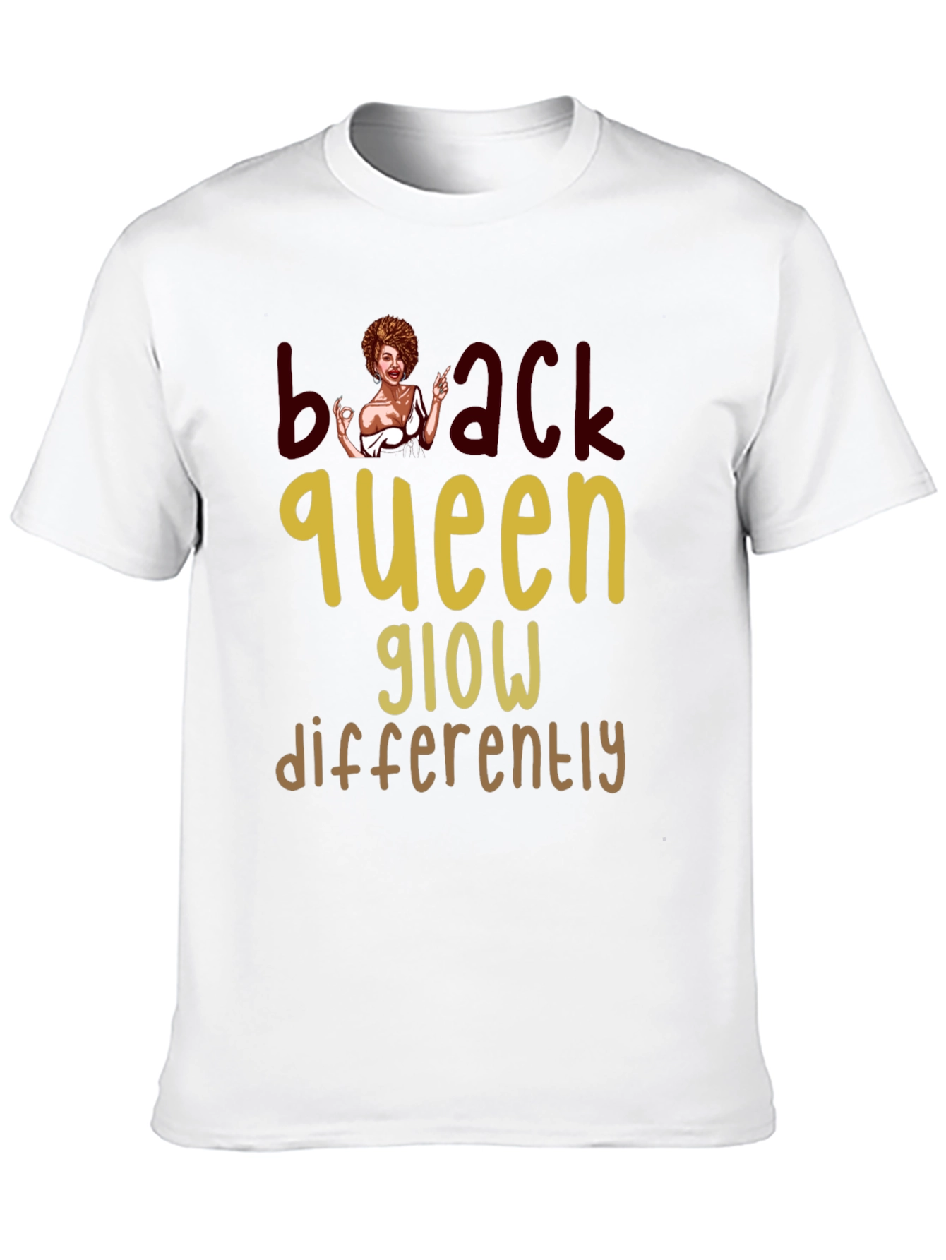 Black Queen Glow T-Shirt - Stylish Graphic Tee