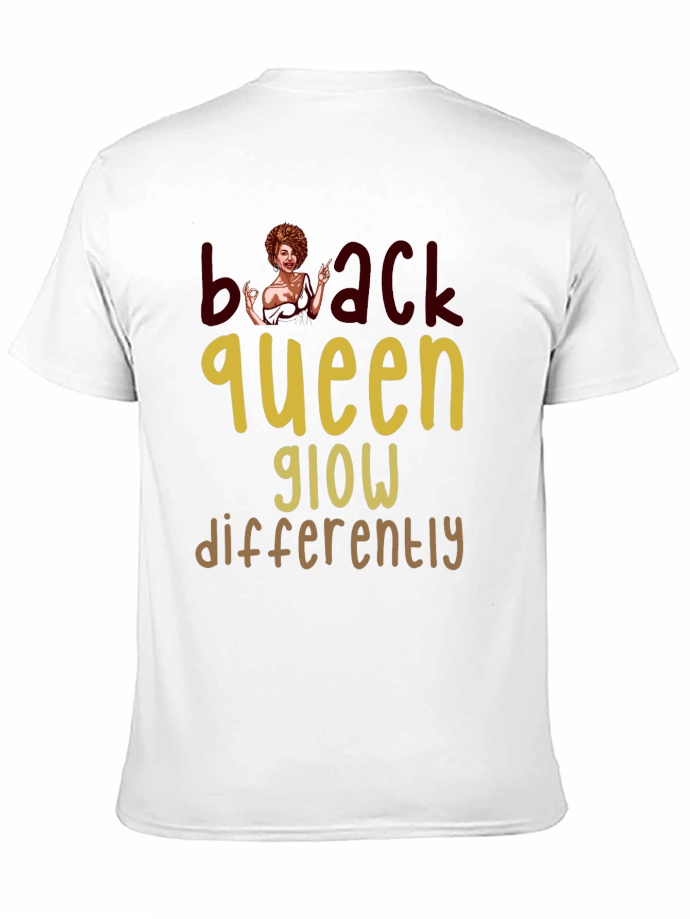 Black Queen Glow T-Shirt - Stylish Graphic Tee