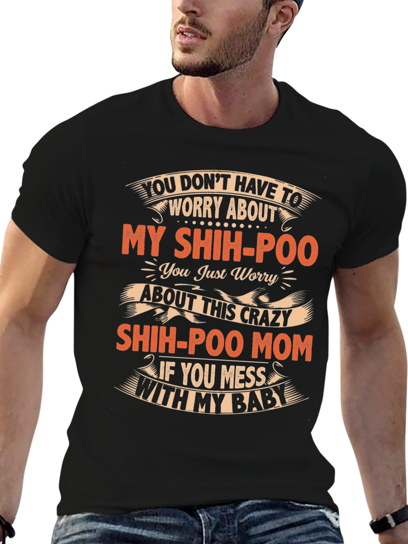Shih-Poo Mom Graphic Tee - Crazy Dog Mom T-Shirt