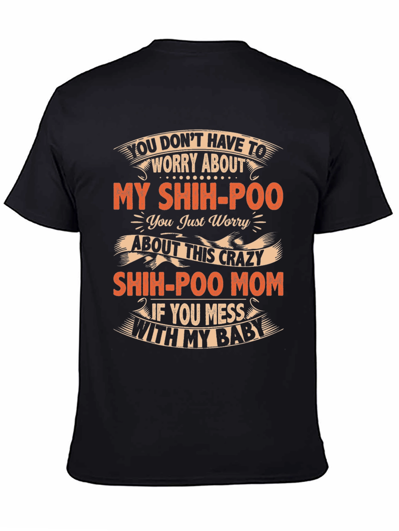 Shih-Poo Mom Graphic Tee - Crazy Dog Mom T-Shirt