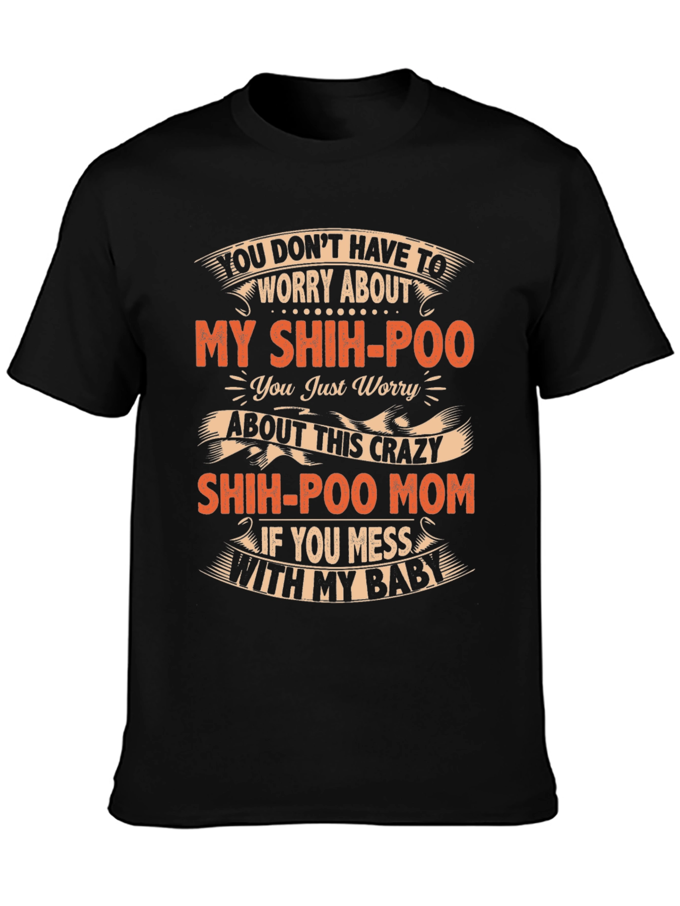 Shih-Poo Mom Graphic Tee - Crazy Dog Mom T-Shirt