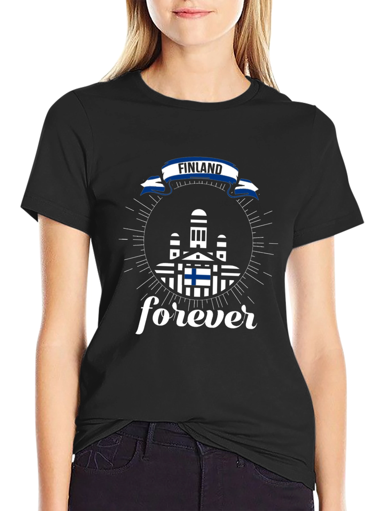 Finland Forever T-Shirt - Black Cotton Tee