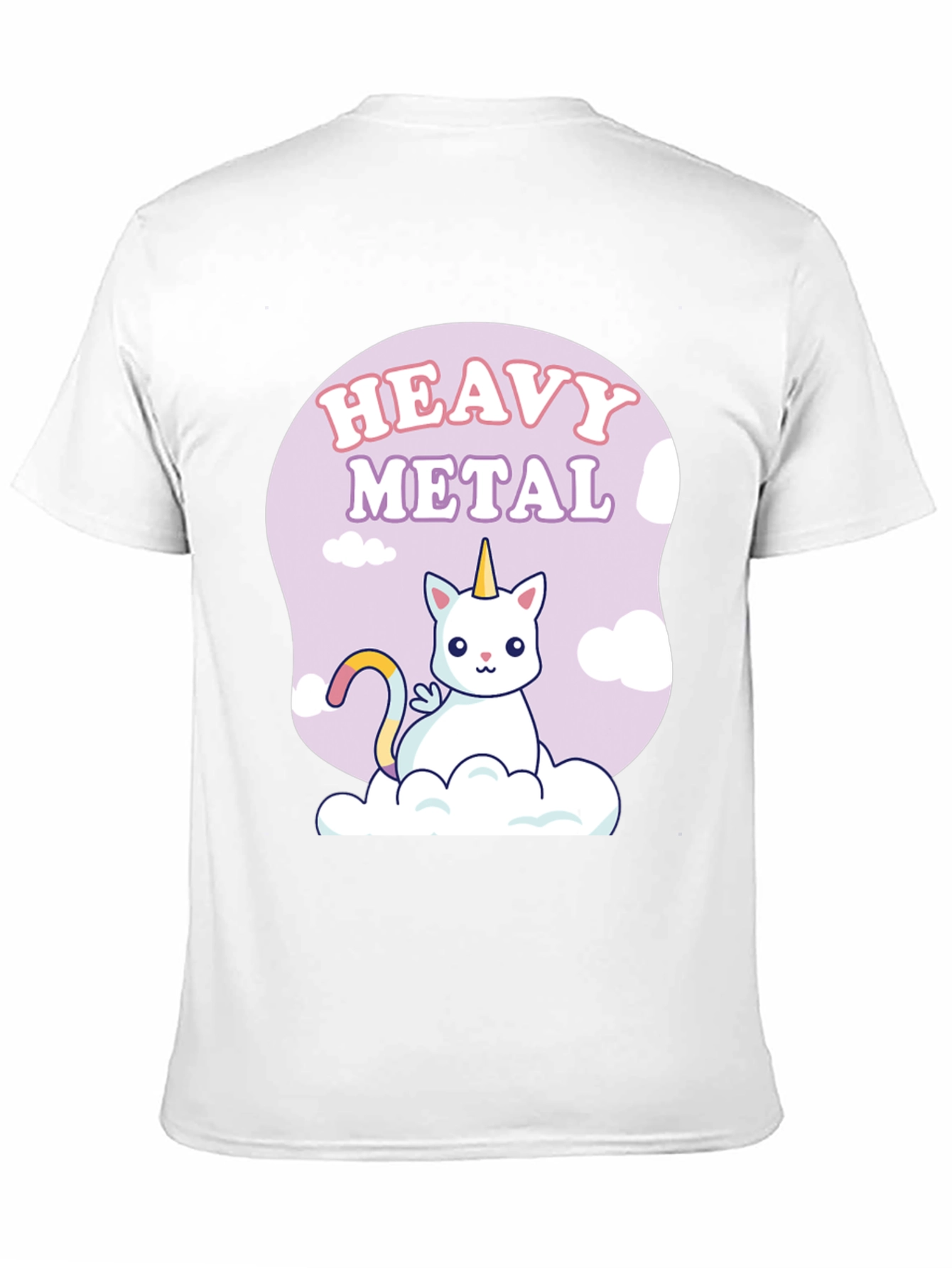 Heavy Metal Unicorn Cat Graphic T-Shirt
