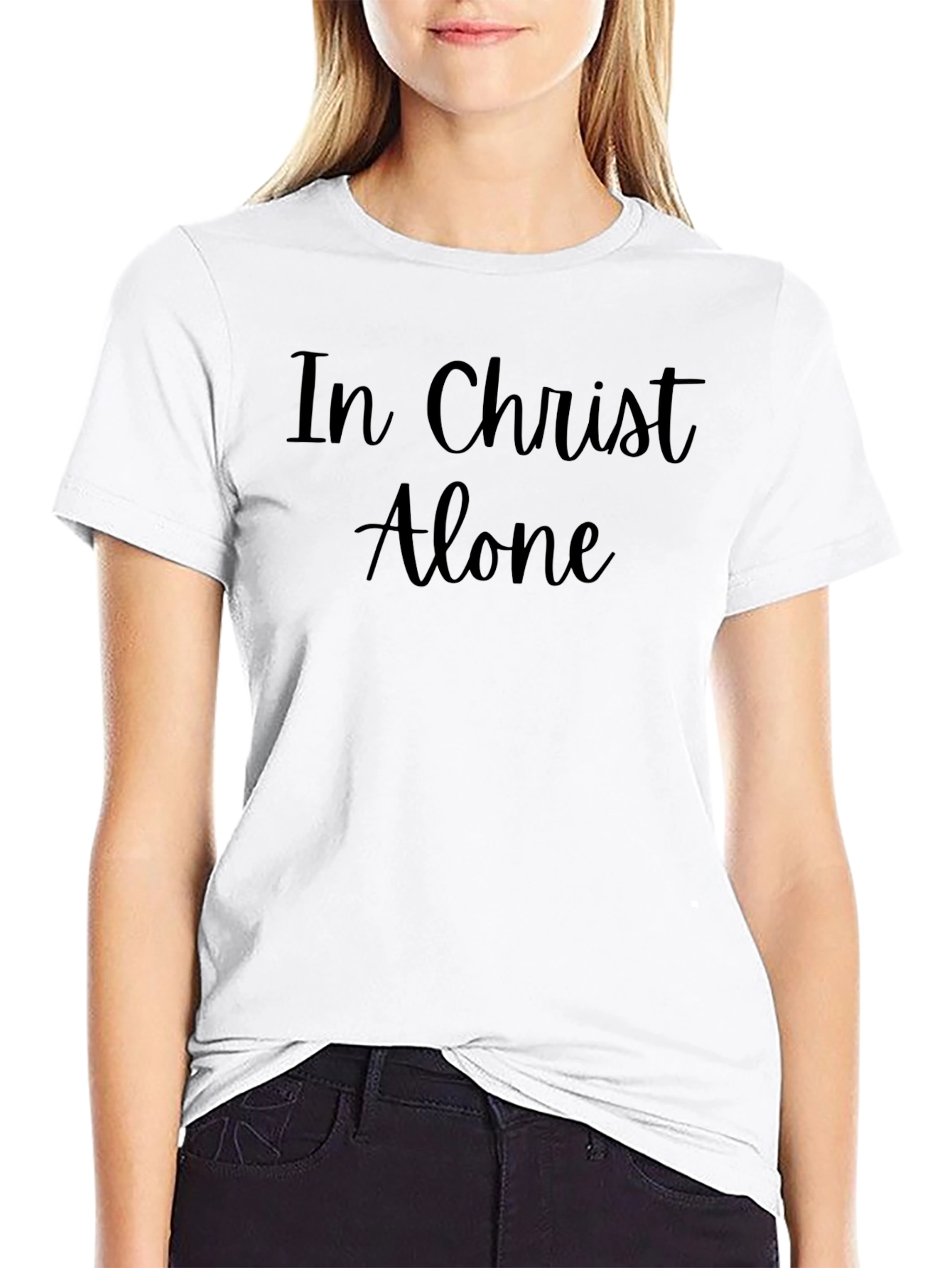 In Christ Alone Black Graphic Tee