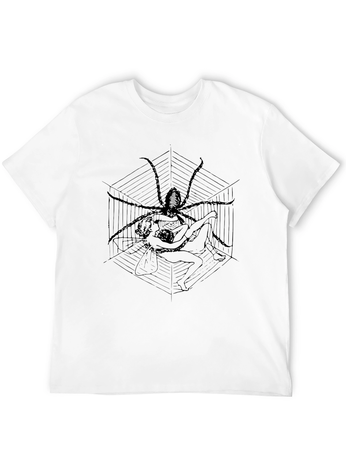 Spider Web Graphic Black Tee
