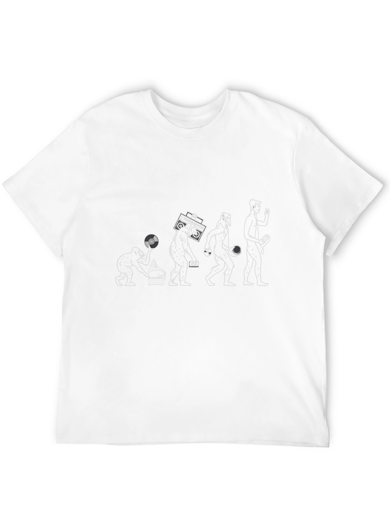 Evolution of Music Black Graphic Tee