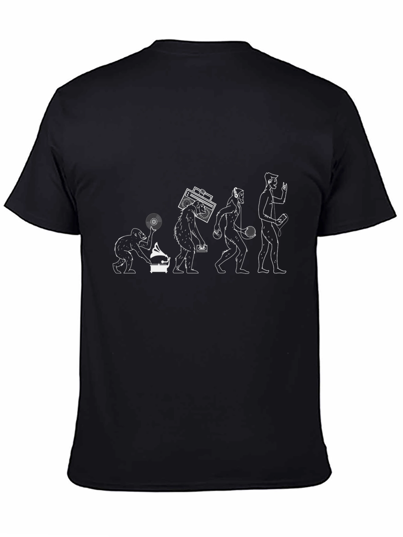 Evolution of Music Black Graphic Tee