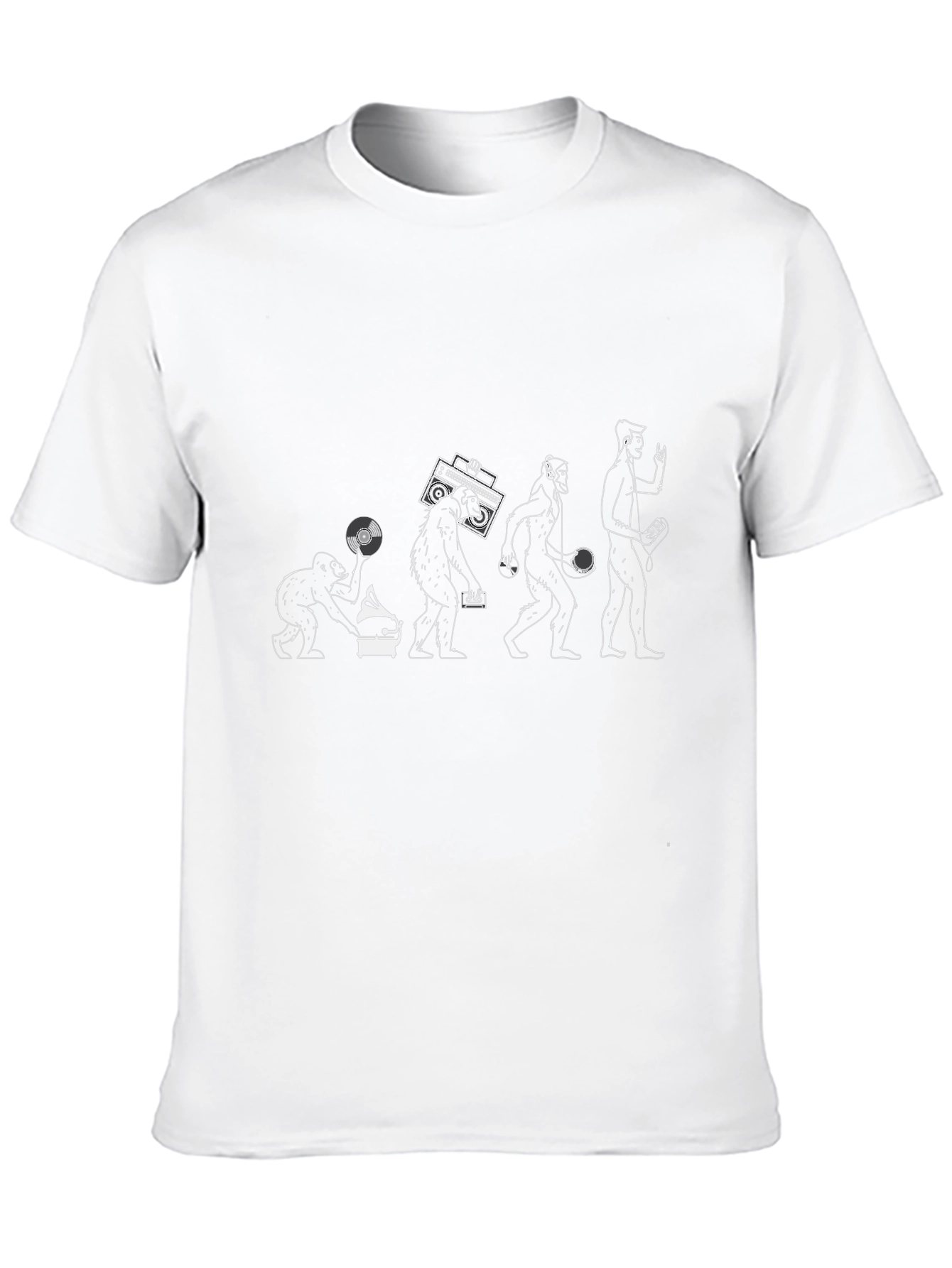 Evolution of Music Black Graphic Tee
