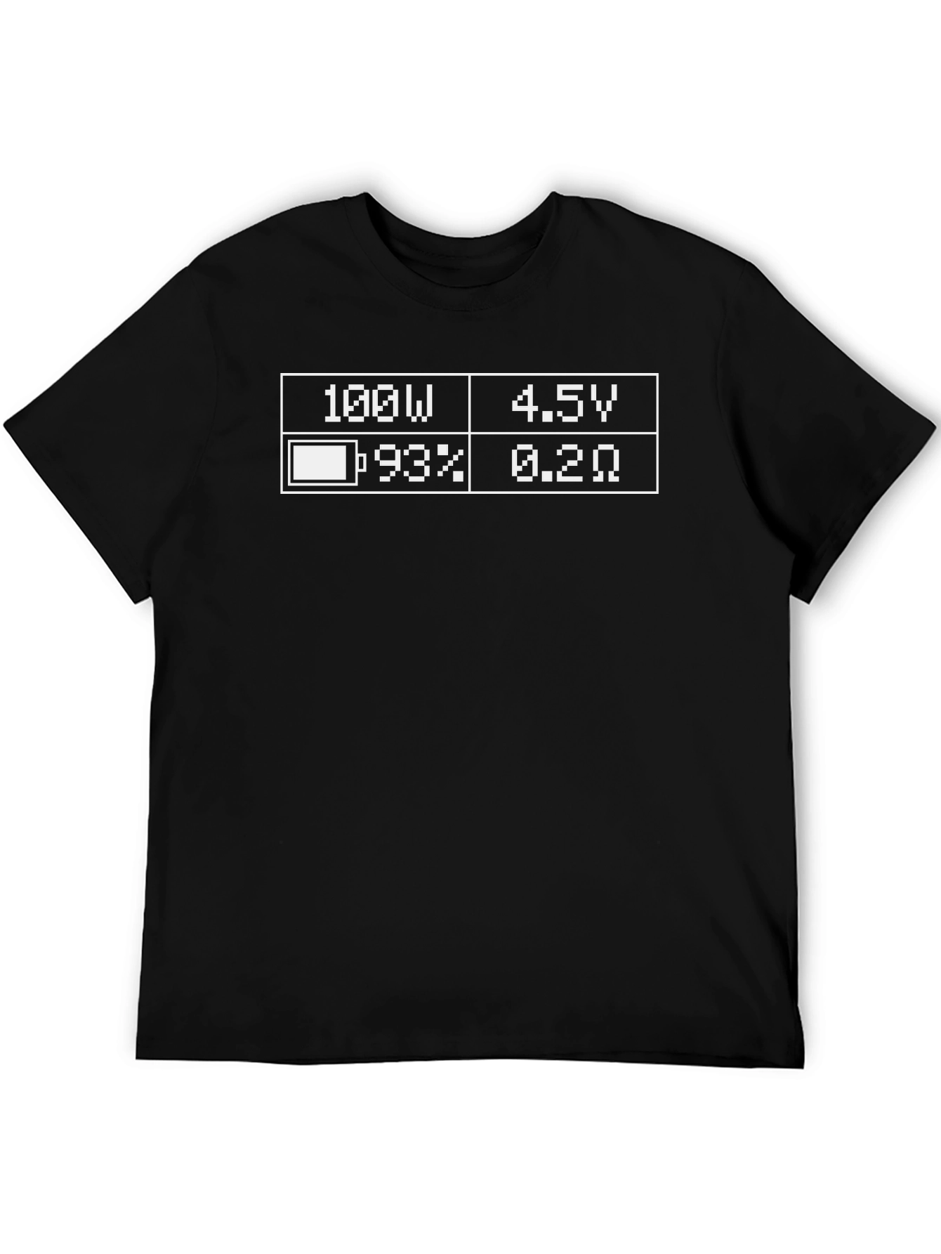 Vape Display Tee - 100W Battery Indicator Design