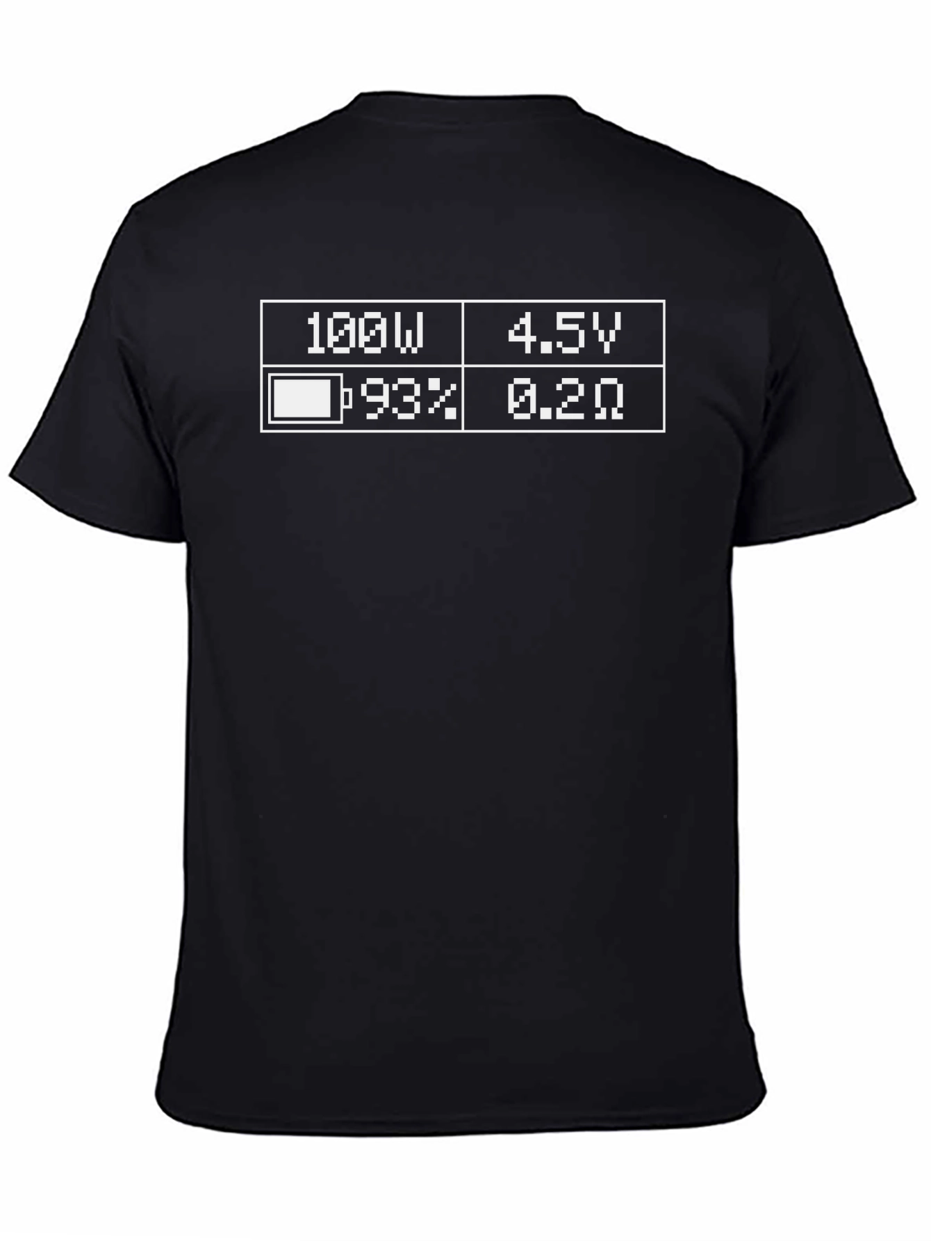 Vape Display Tee - 100W Battery Indicator Design