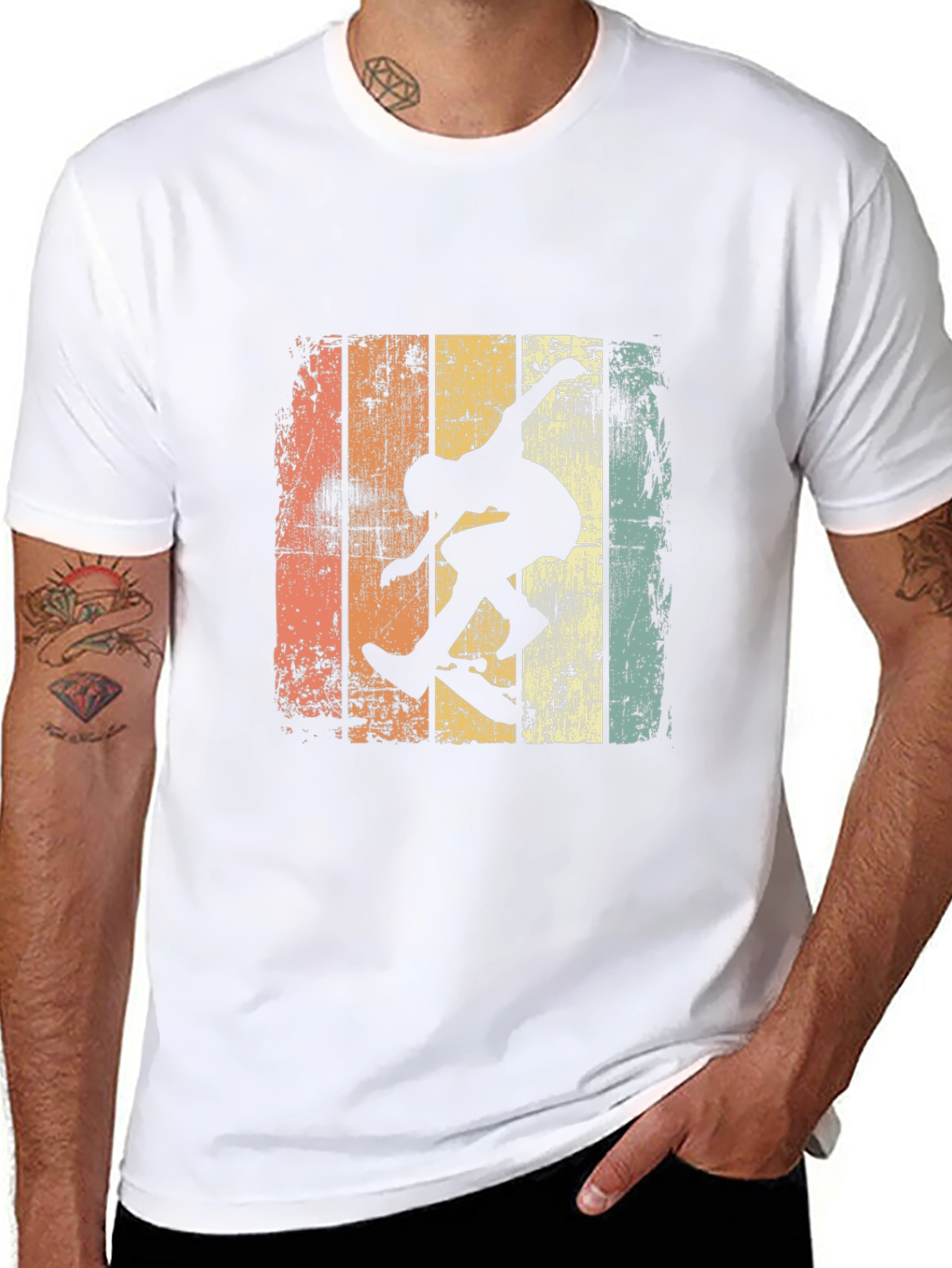 Retro Skateboarder Graphic Tee - Cool & Casual