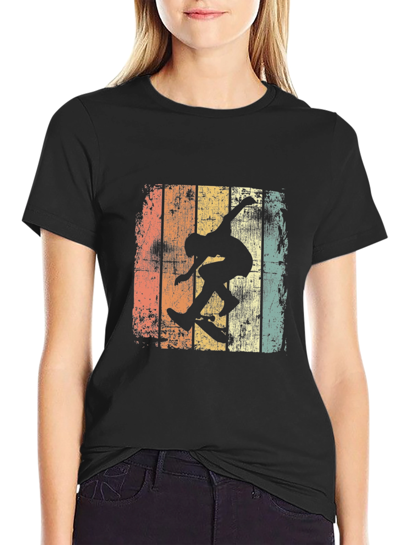Retro Skateboarder Graphic Tee - Cool & Casual