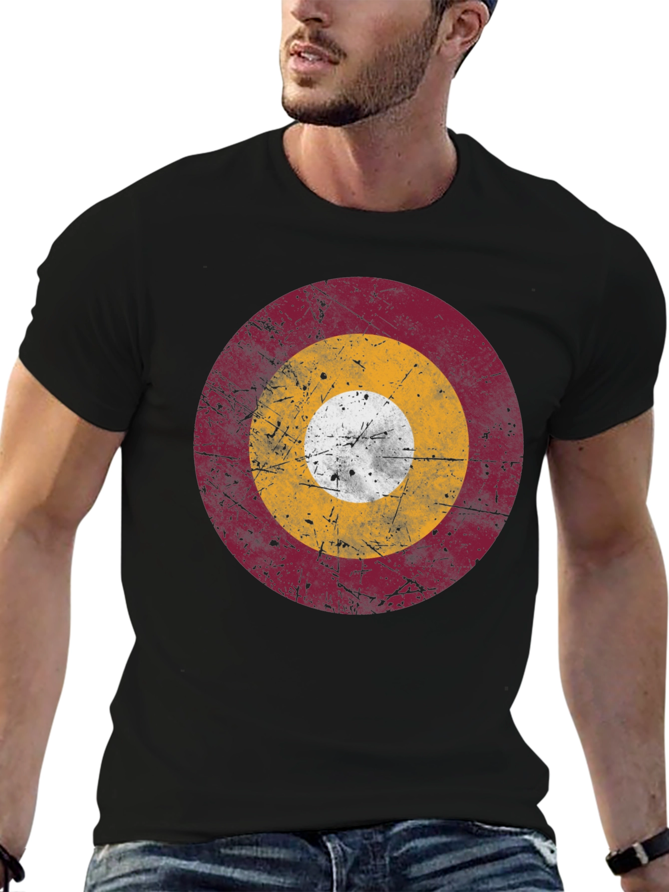 Target Graphic Tee - Retro Style Black T-Shirt