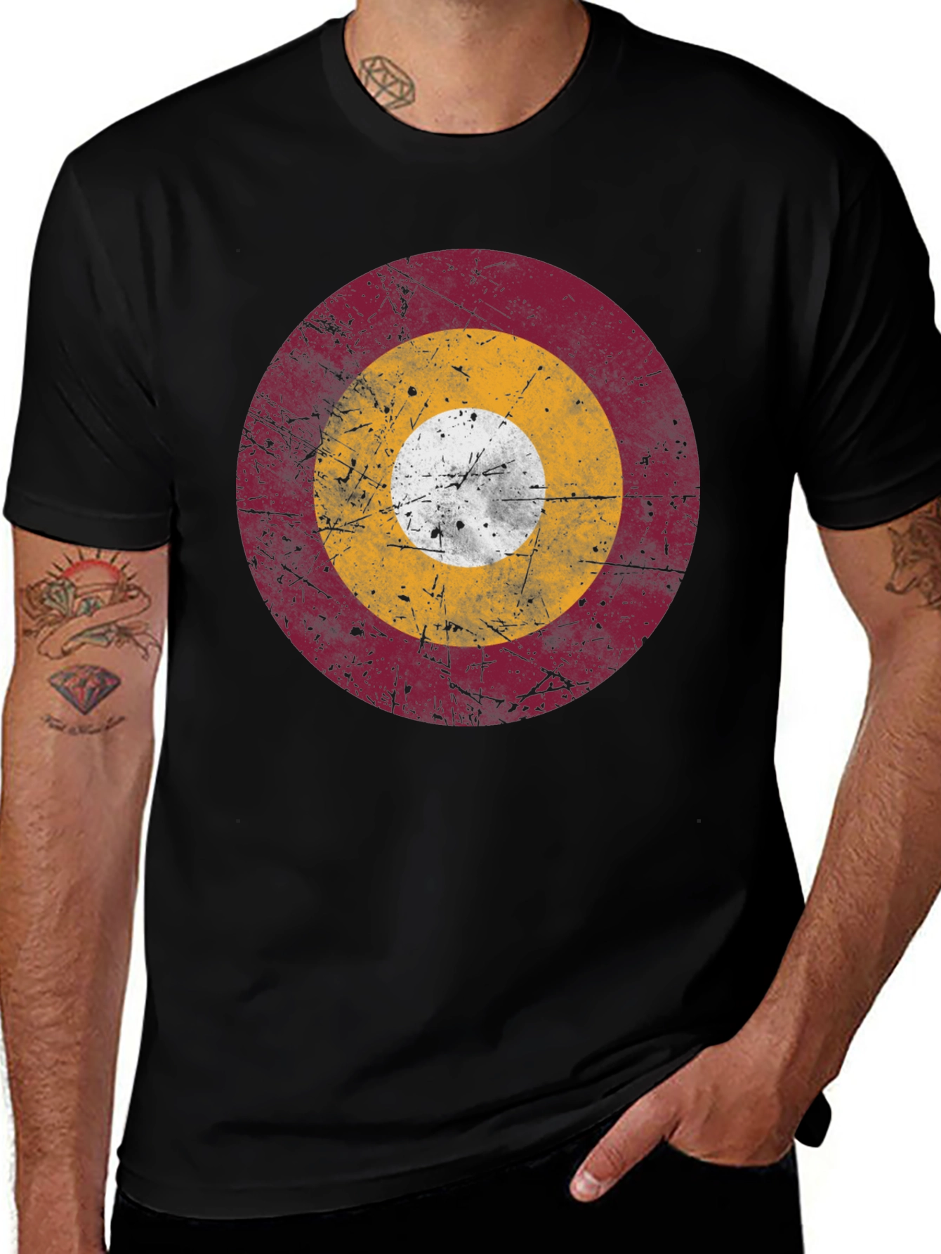 Target Graphic Tee - Retro Style Black T-Shirt