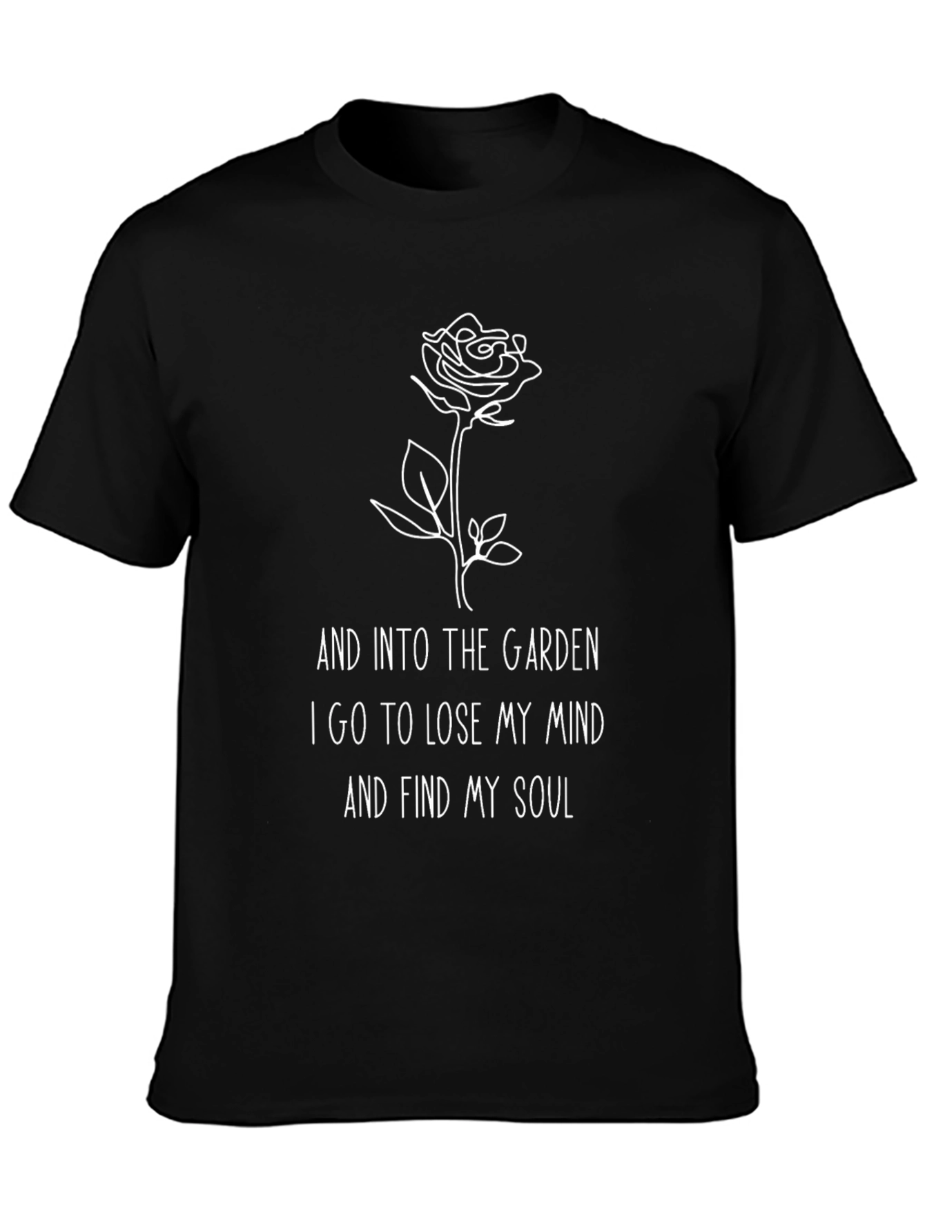 Garden Mind Soul Graphic T-Shirt - Black