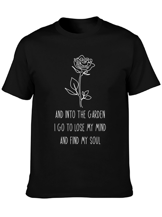 Garden Mind Soul Graphic T-Shirt - Black
