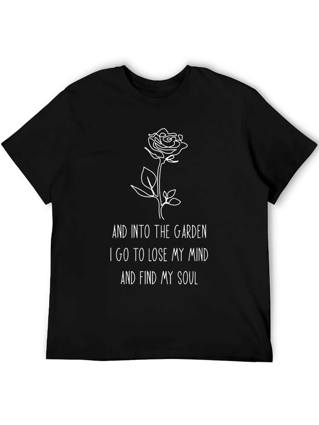 Garden Mind Soul Graphic T-Shirt - Black