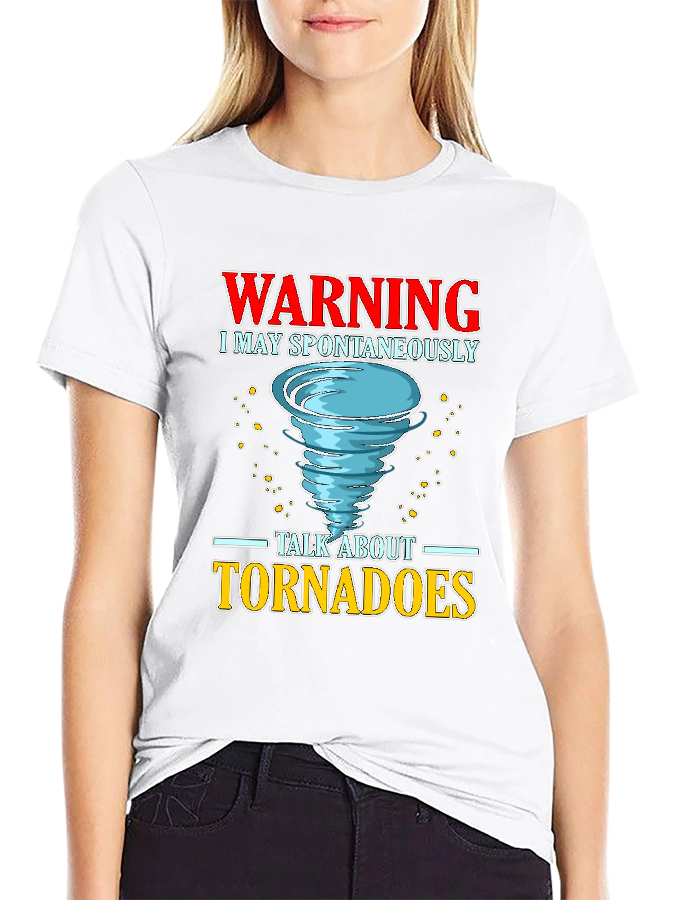 Warning Tornado Funny Graphic T-Shirt