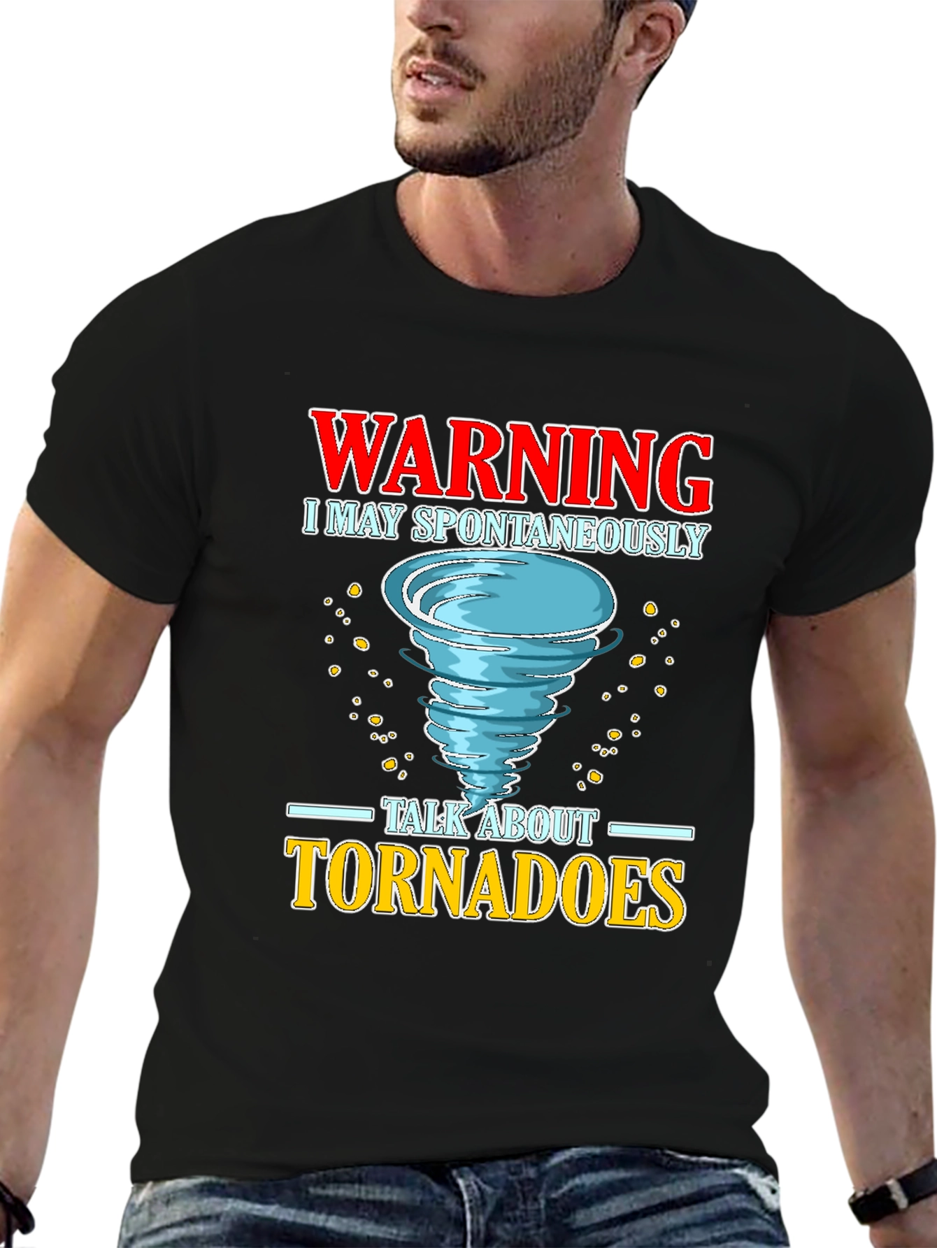 Warning Tornado Funny Graphic T-Shirt