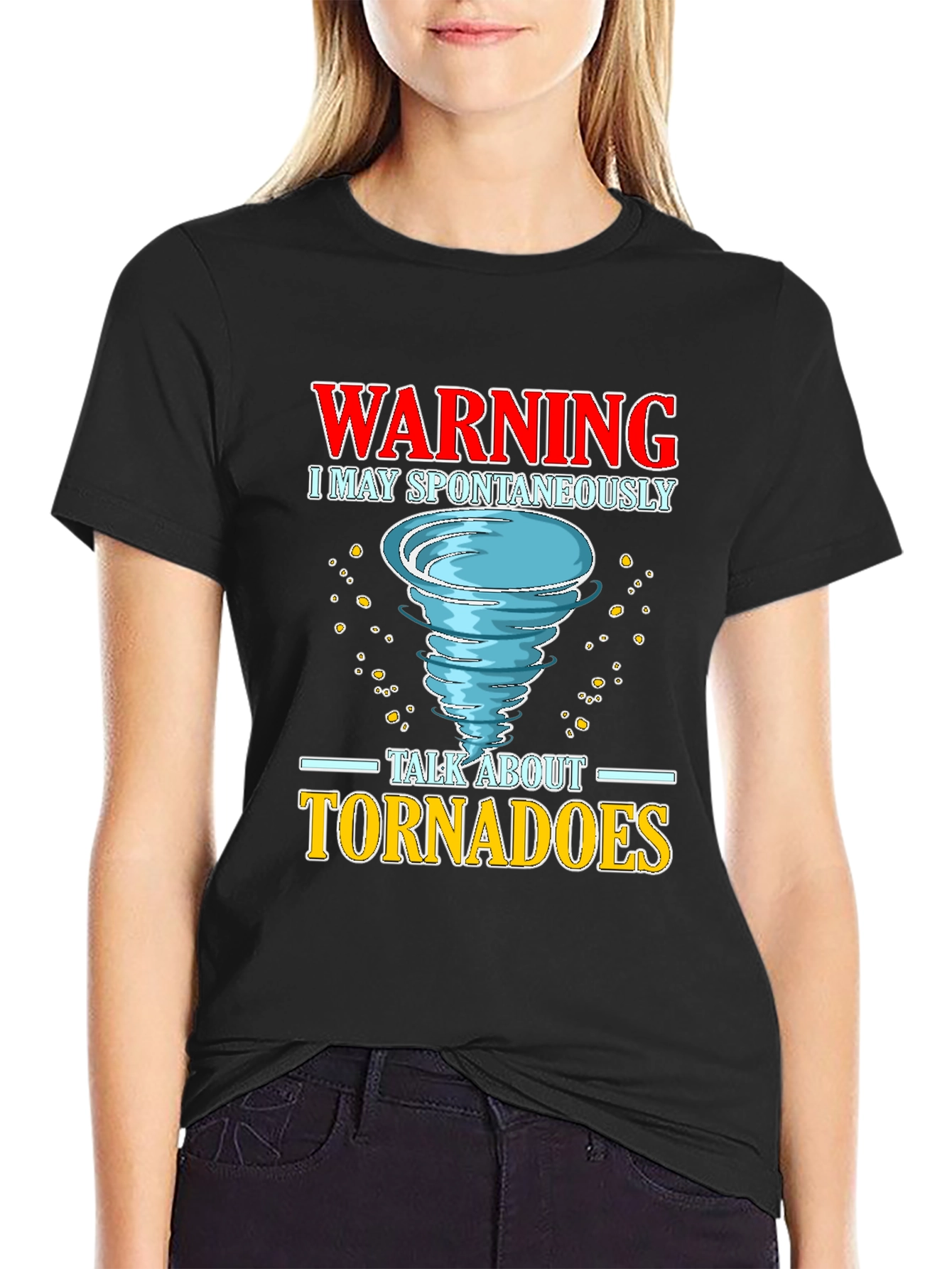 Warning Tornado Funny Graphic T-Shirt