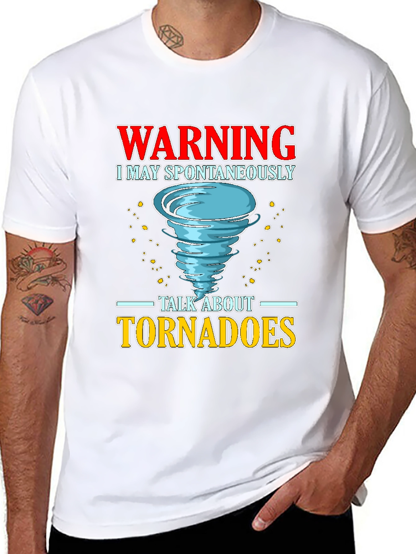 Warning Tornado Funny Graphic T-Shirt