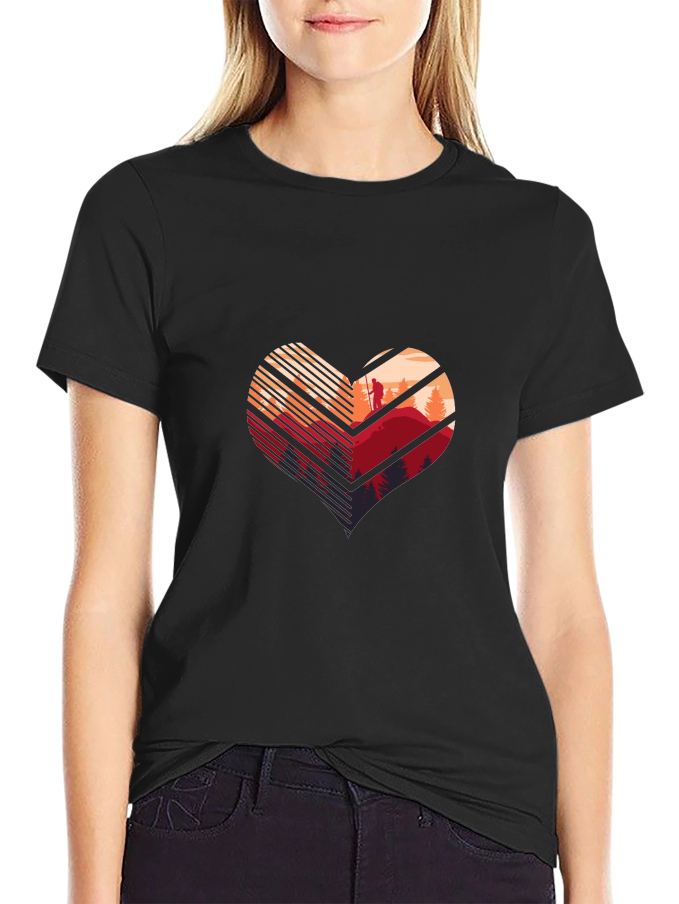 Heart Hiker Graphic Tee - Adventure Awaits!