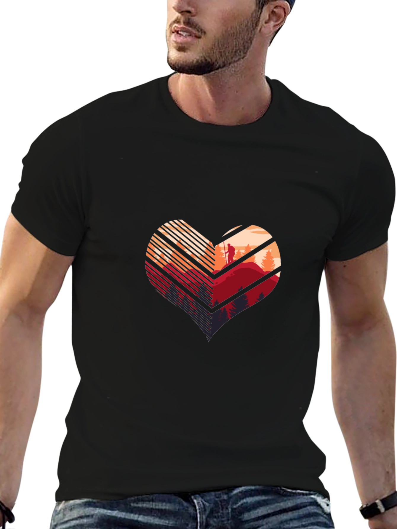 Heart Hiker Graphic Tee - Adventure Awaits!