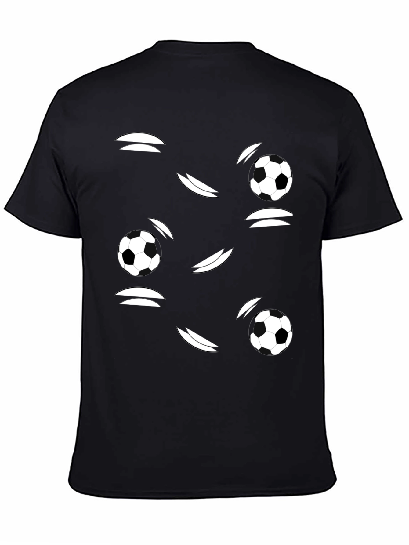 Soccer Ball Graphic Black T-Shirt