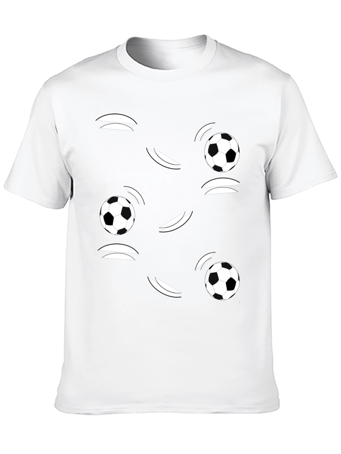 Soccer Ball Graphic Black T-Shirt