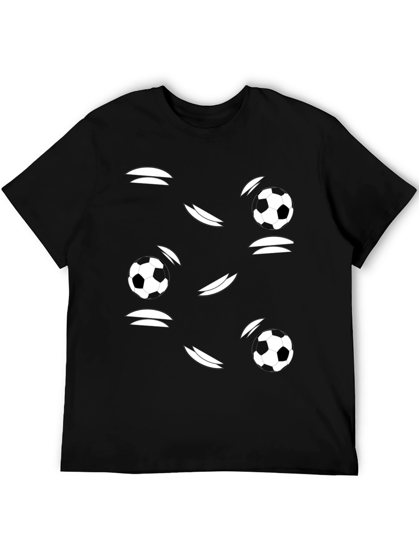 Soccer Ball Graphic Black T-Shirt
