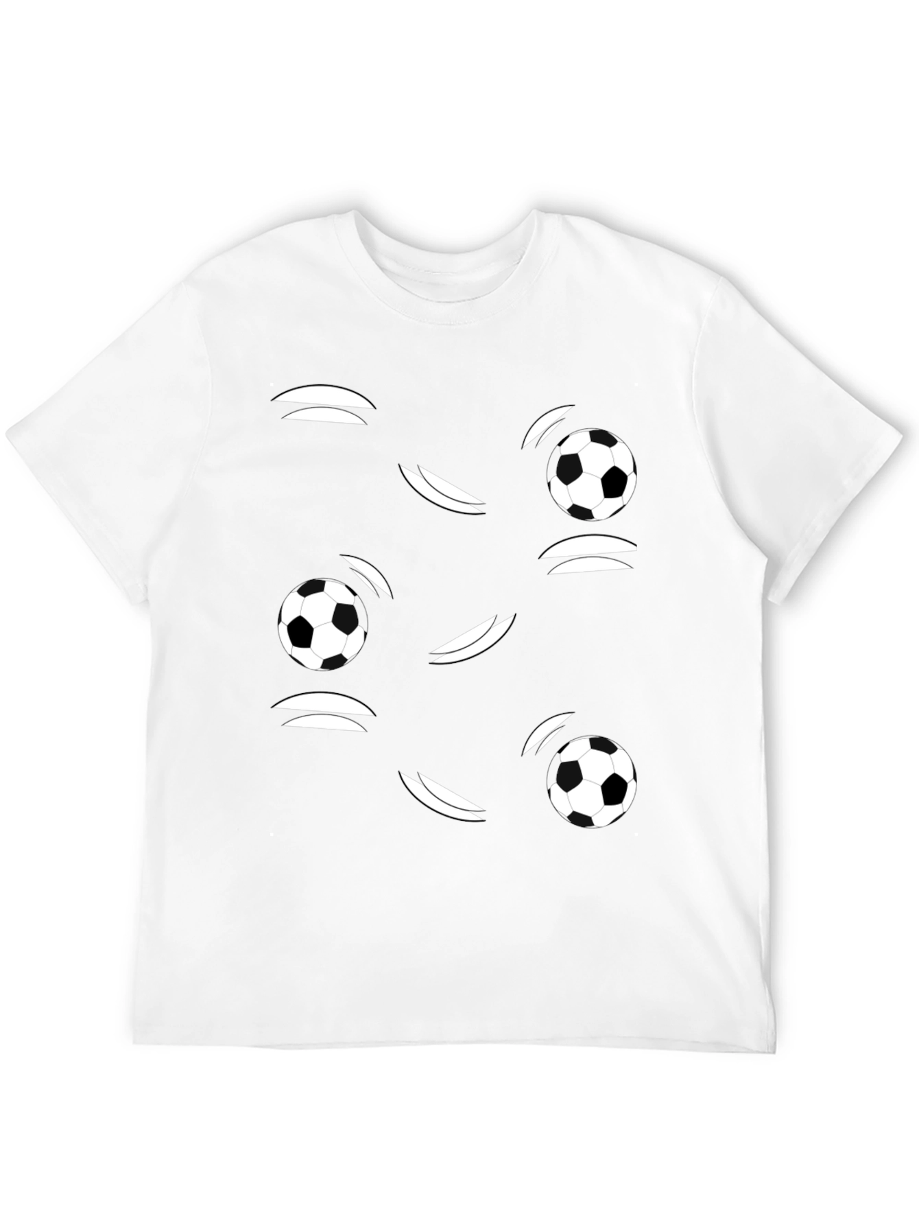 Soccer Ball Graphic Black T-Shirt