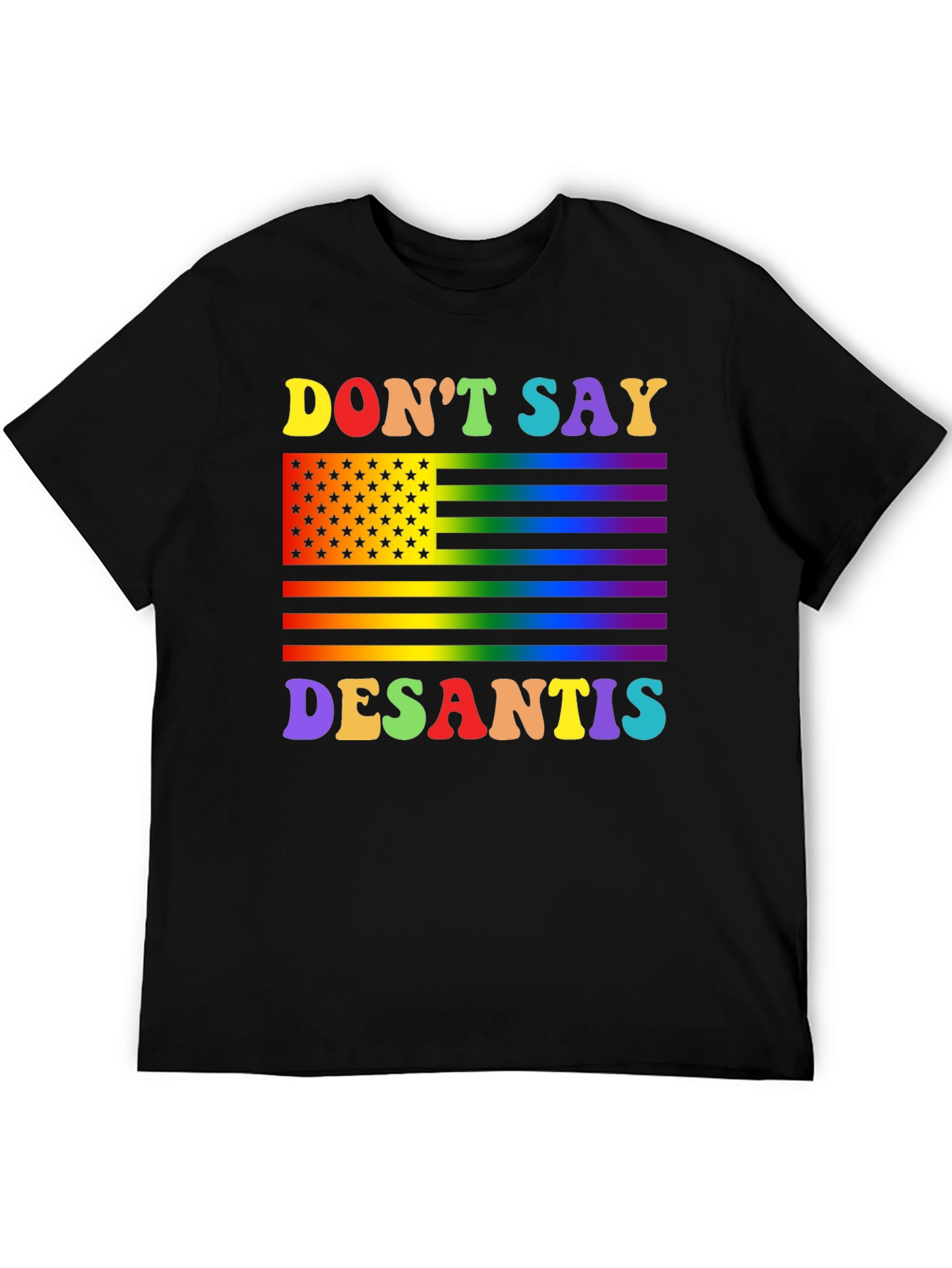 Dont Say DeSantis Rainbow Flag T-Shirt