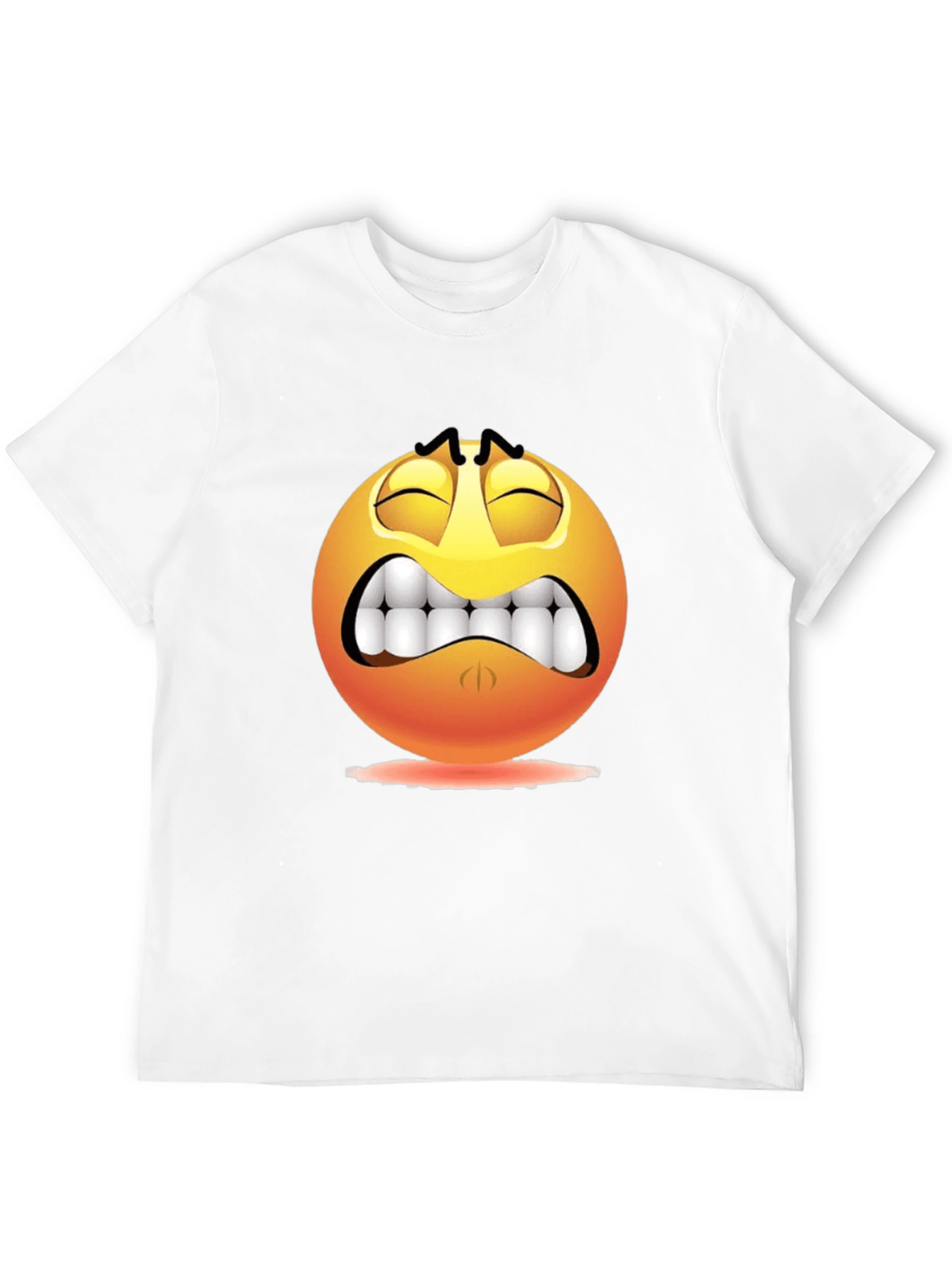 Distressed Emoji Graphic Black T-Shirt
