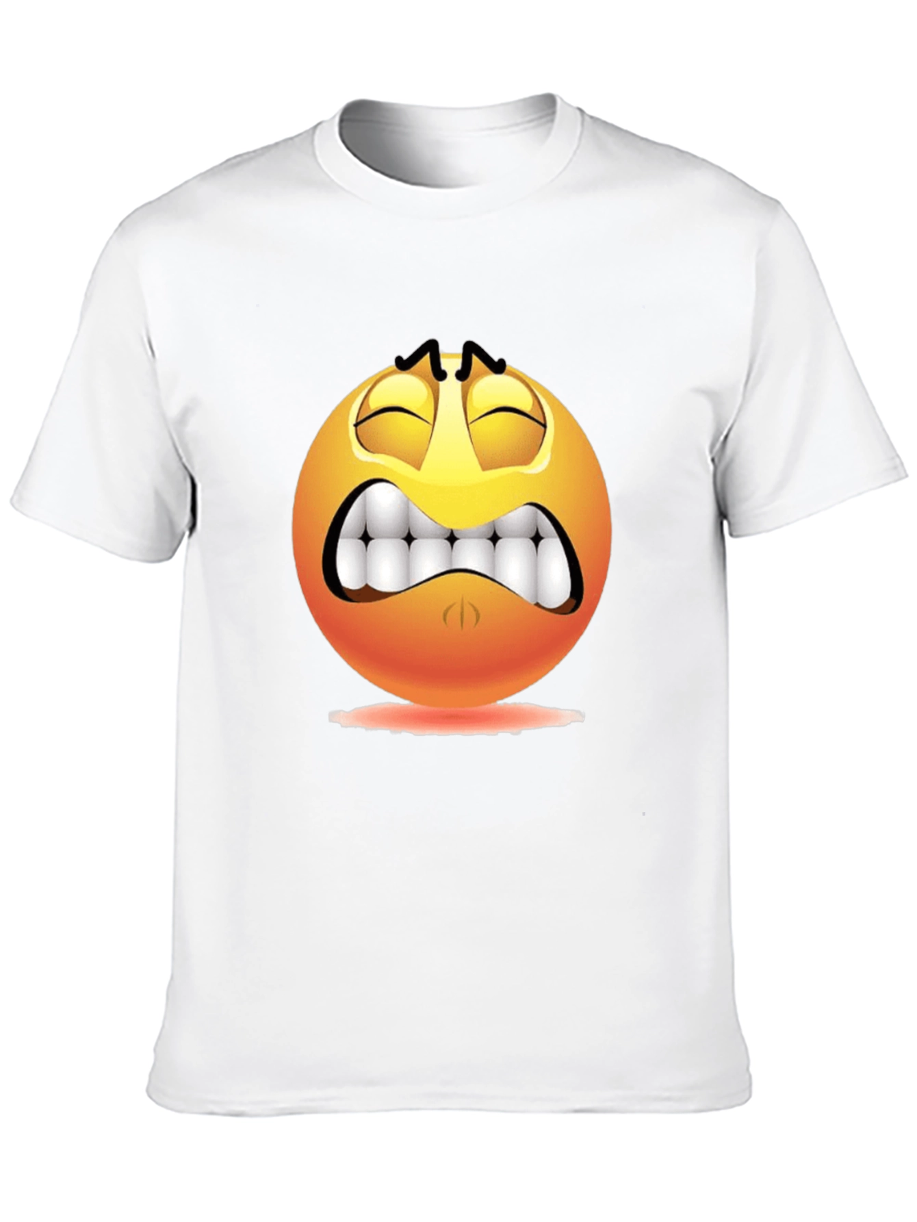 Distressed Emoji Graphic Black T-Shirt