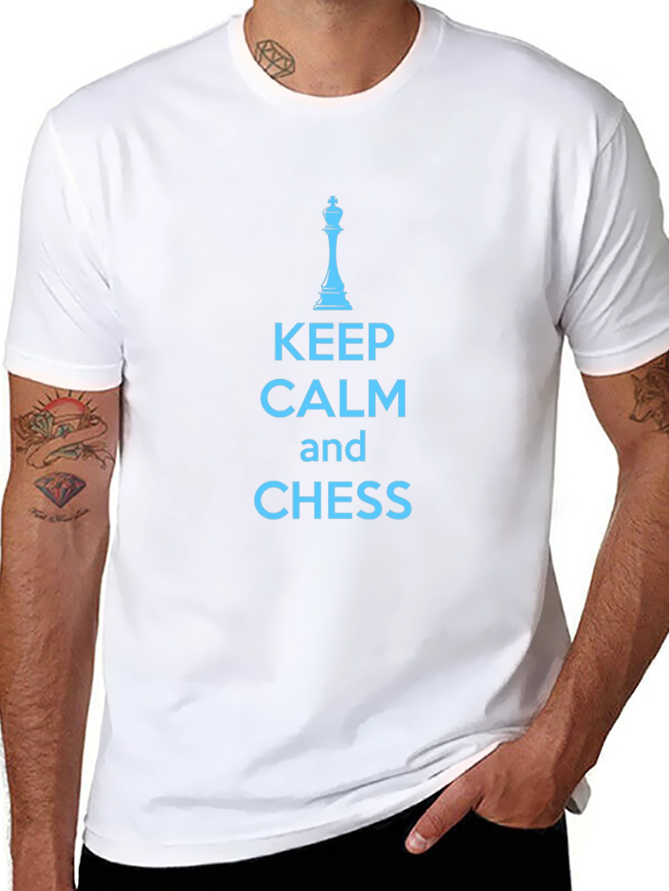 Keep Calm and Chess T-Shirt - Black