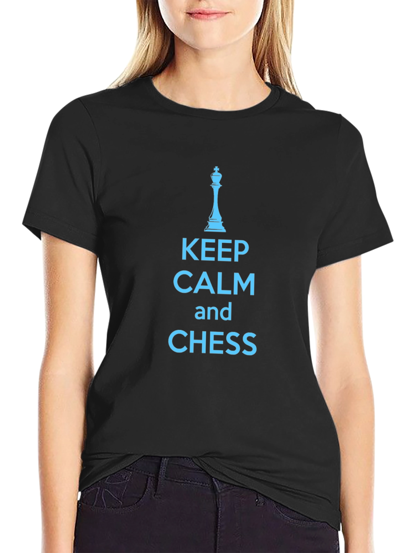 Keep Calm and Chess T-Shirt - Black