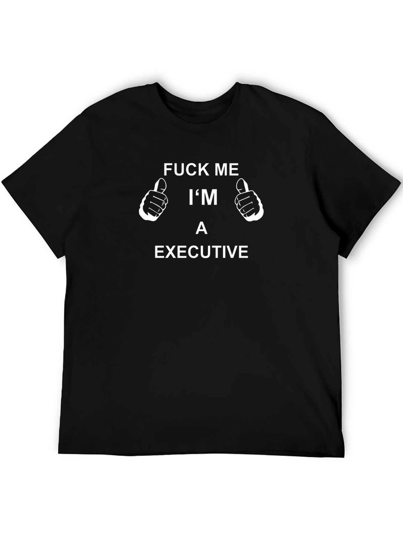 Funny Executive Graphic Black T-Shirt