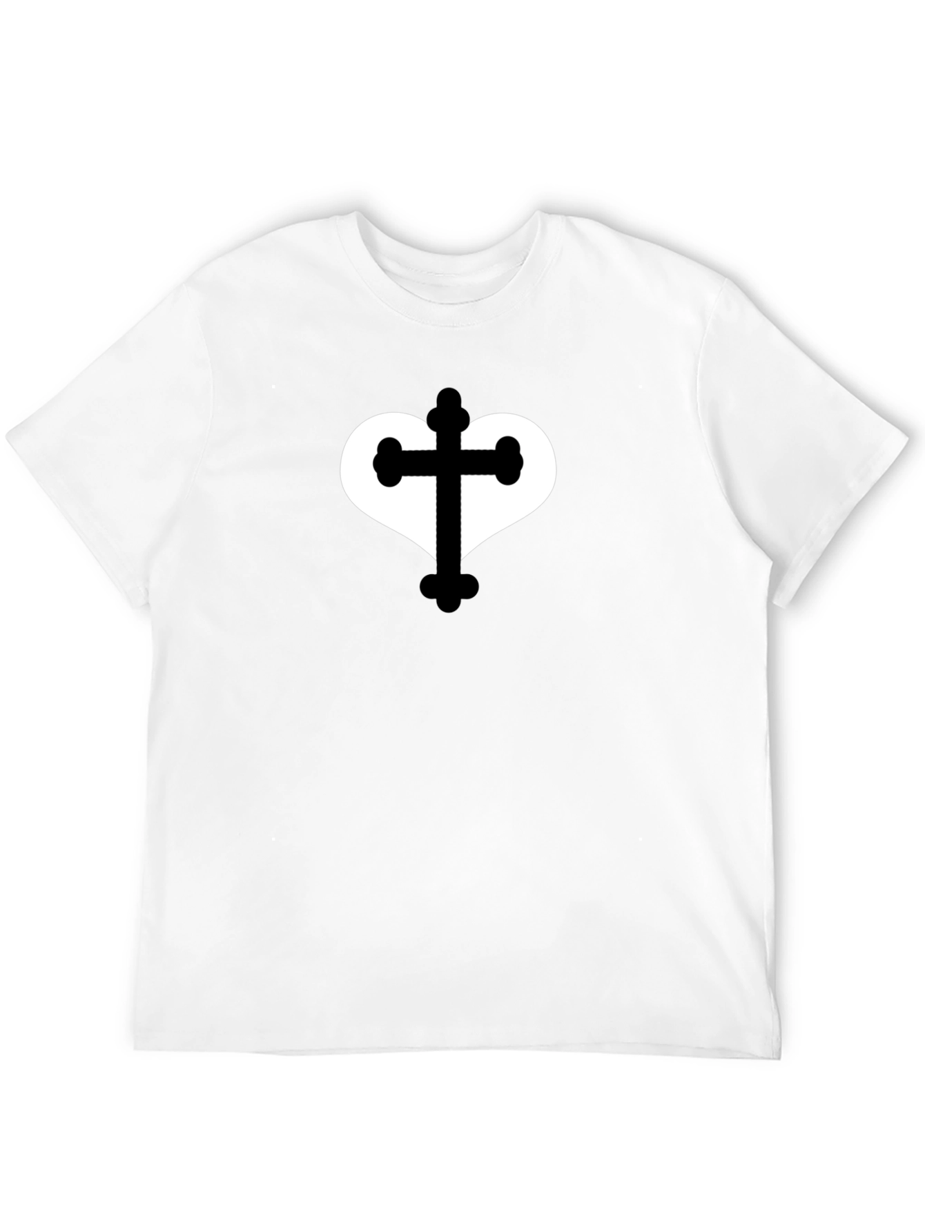 Heart Cross Graphic Tee - Stylish Casual Wear