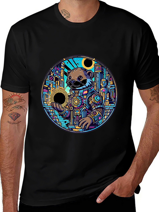 Otter Astronaut Graphic Tee - Unique Design