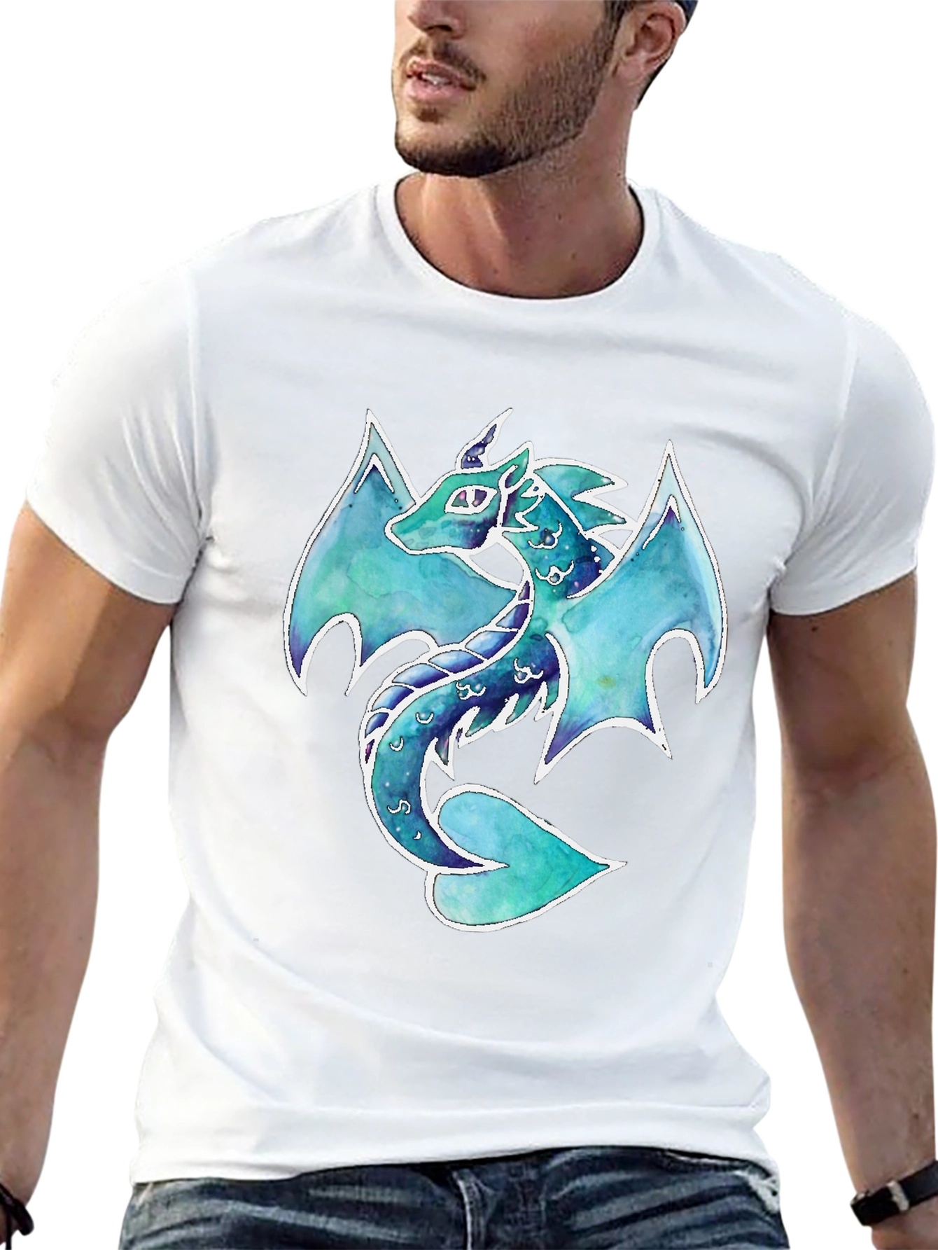 Dragon Graphic Print T-Shirt - Fantasy Apparel