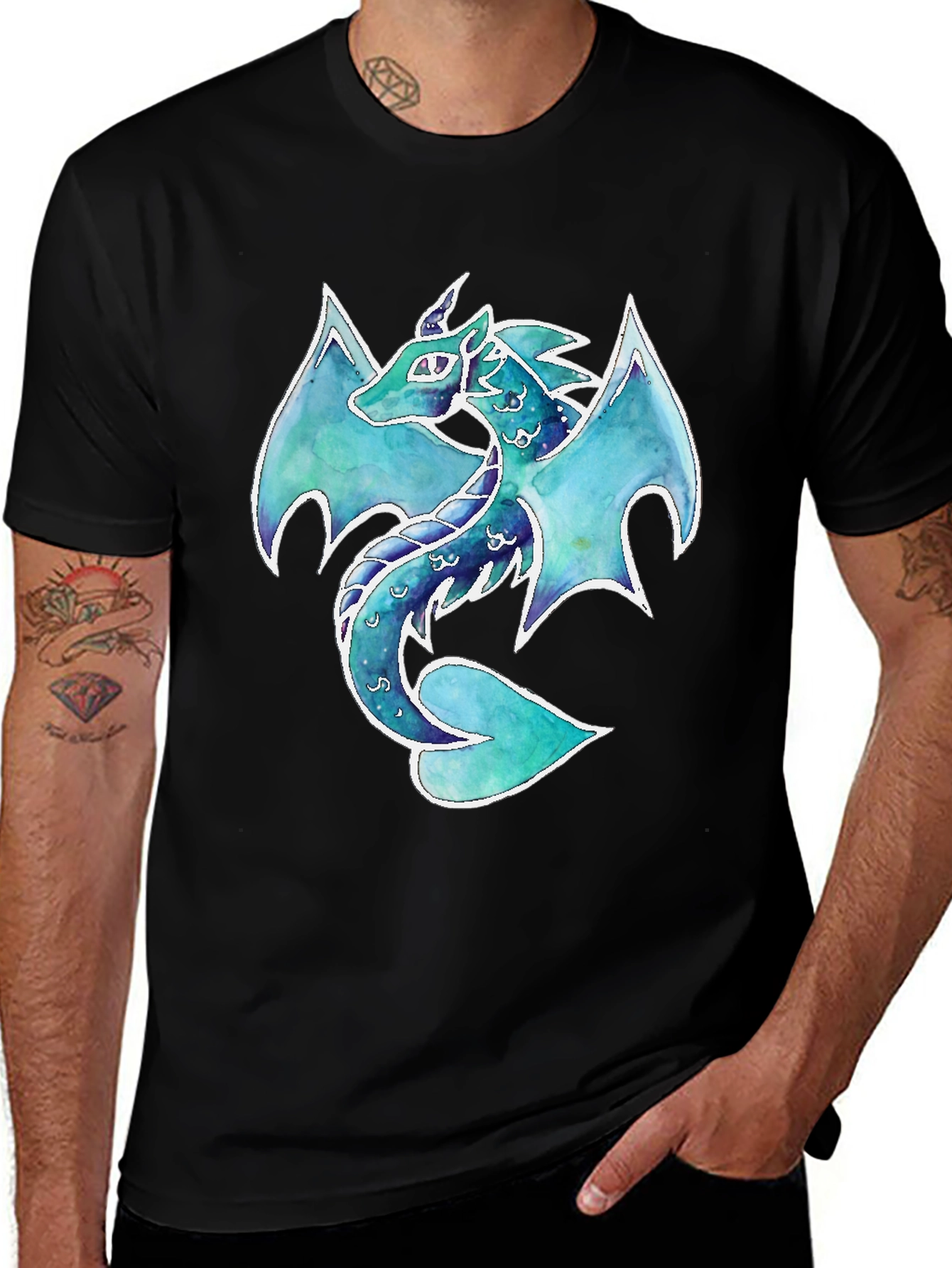 Dragon Graphic Print T-Shirt - Fantasy Apparel