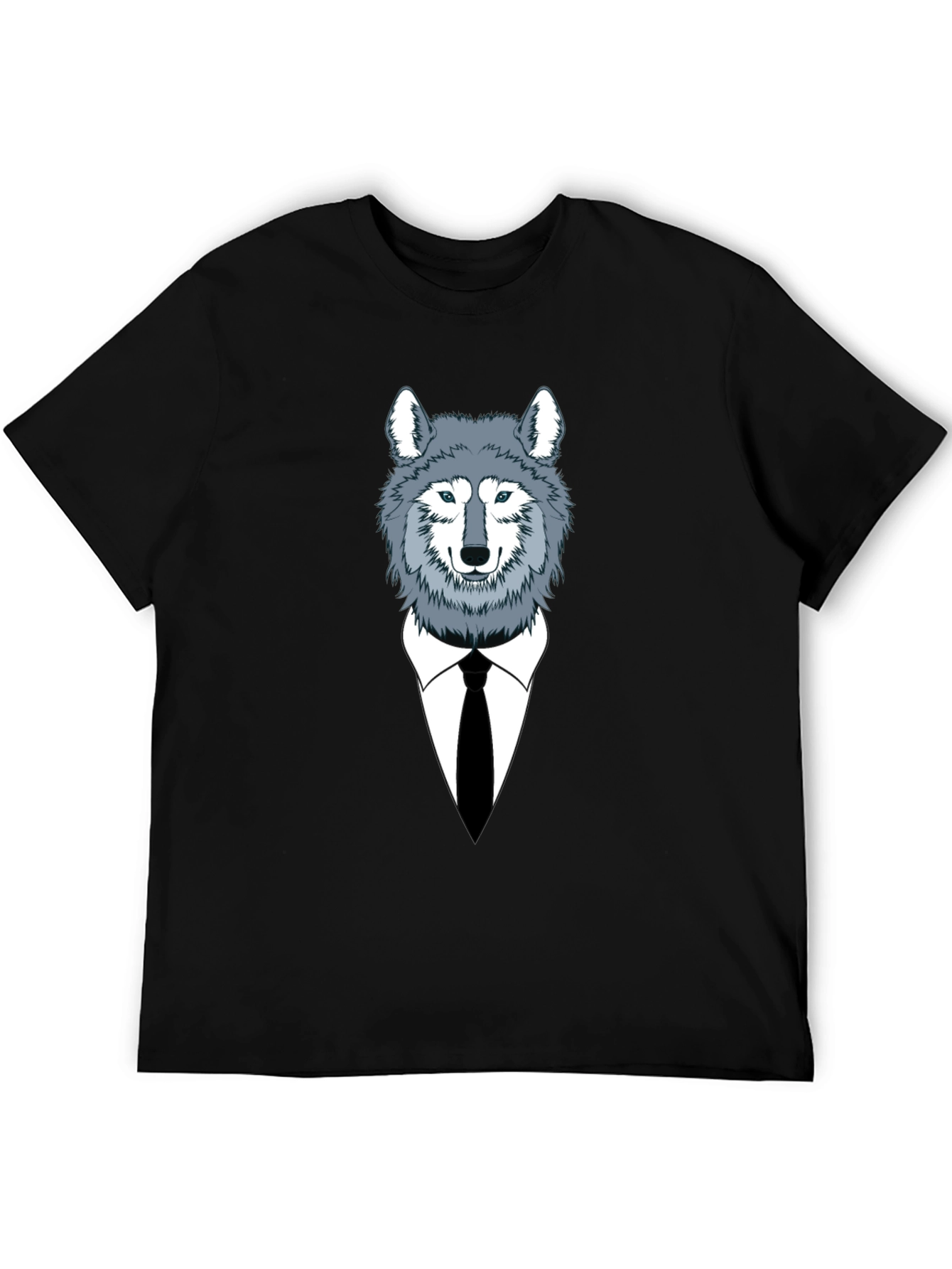 Wolf in Suit Graphic Tee - Stylish Mens T-Shirt