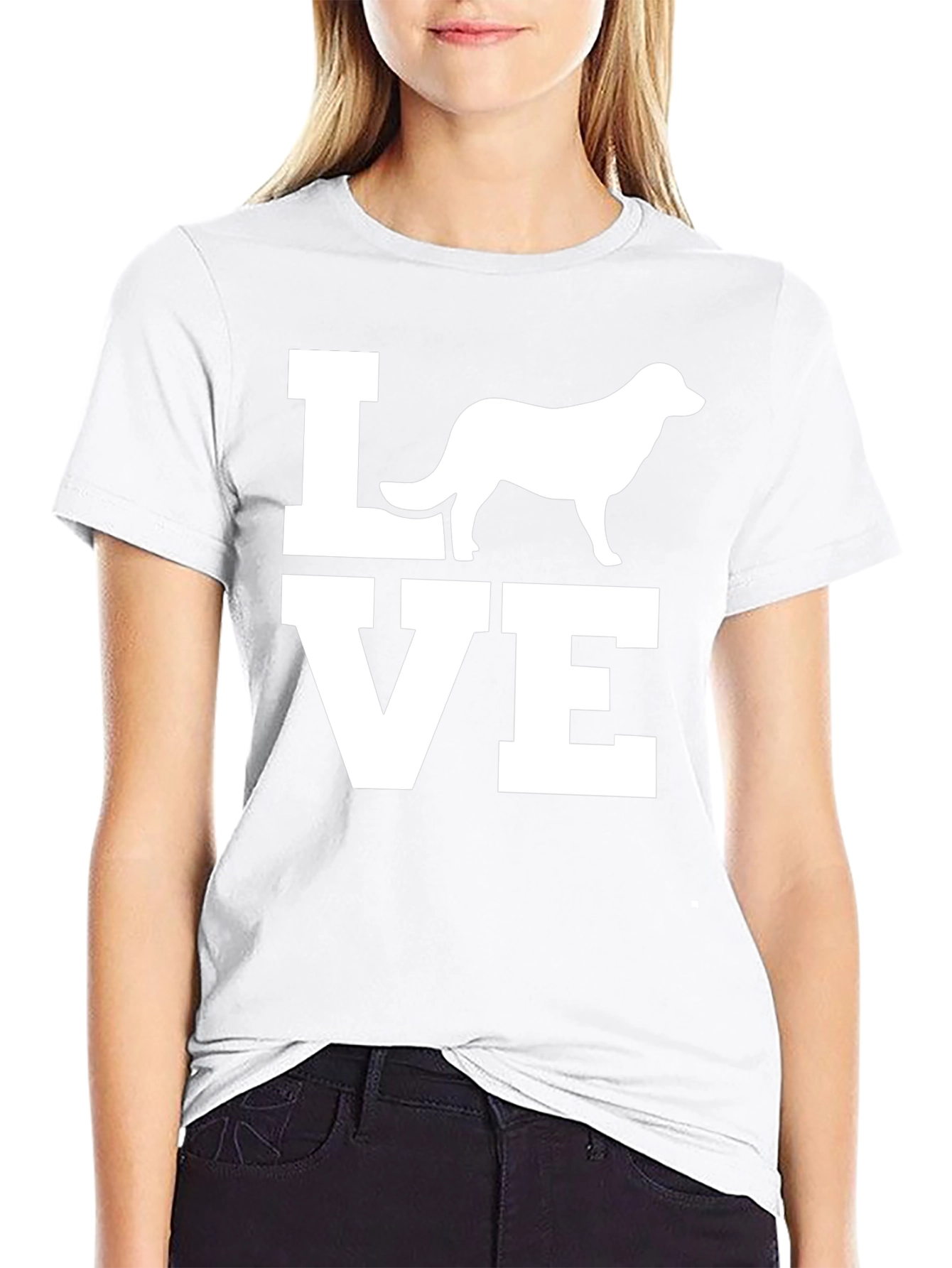 Love Dog Graphic T-Shirt - Black